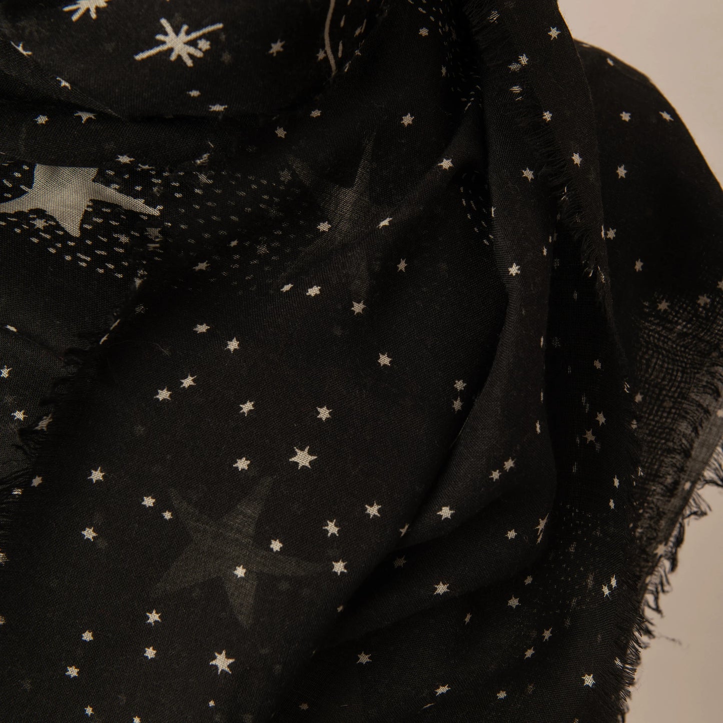 Chanel Black Starry Sky Scarf