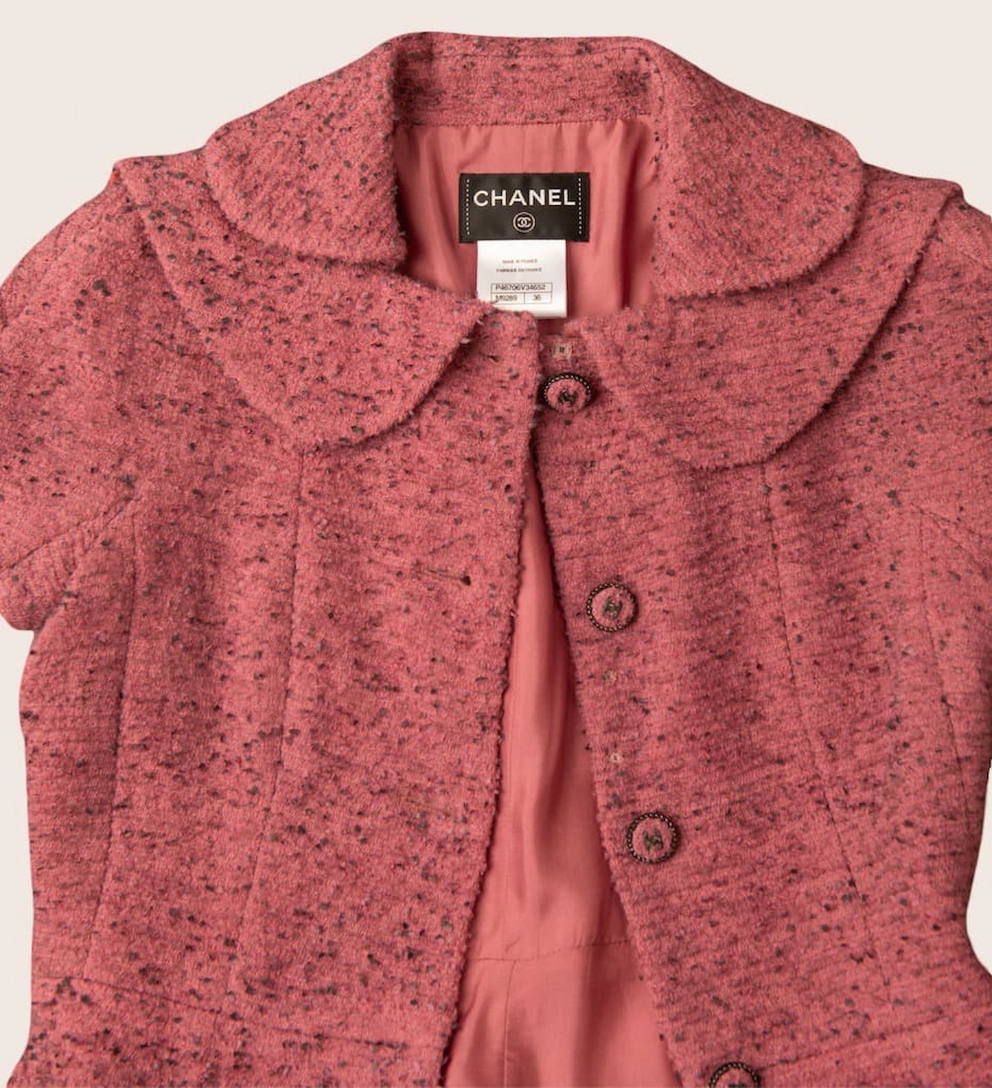 Chanel Pink Tweed Short Dress