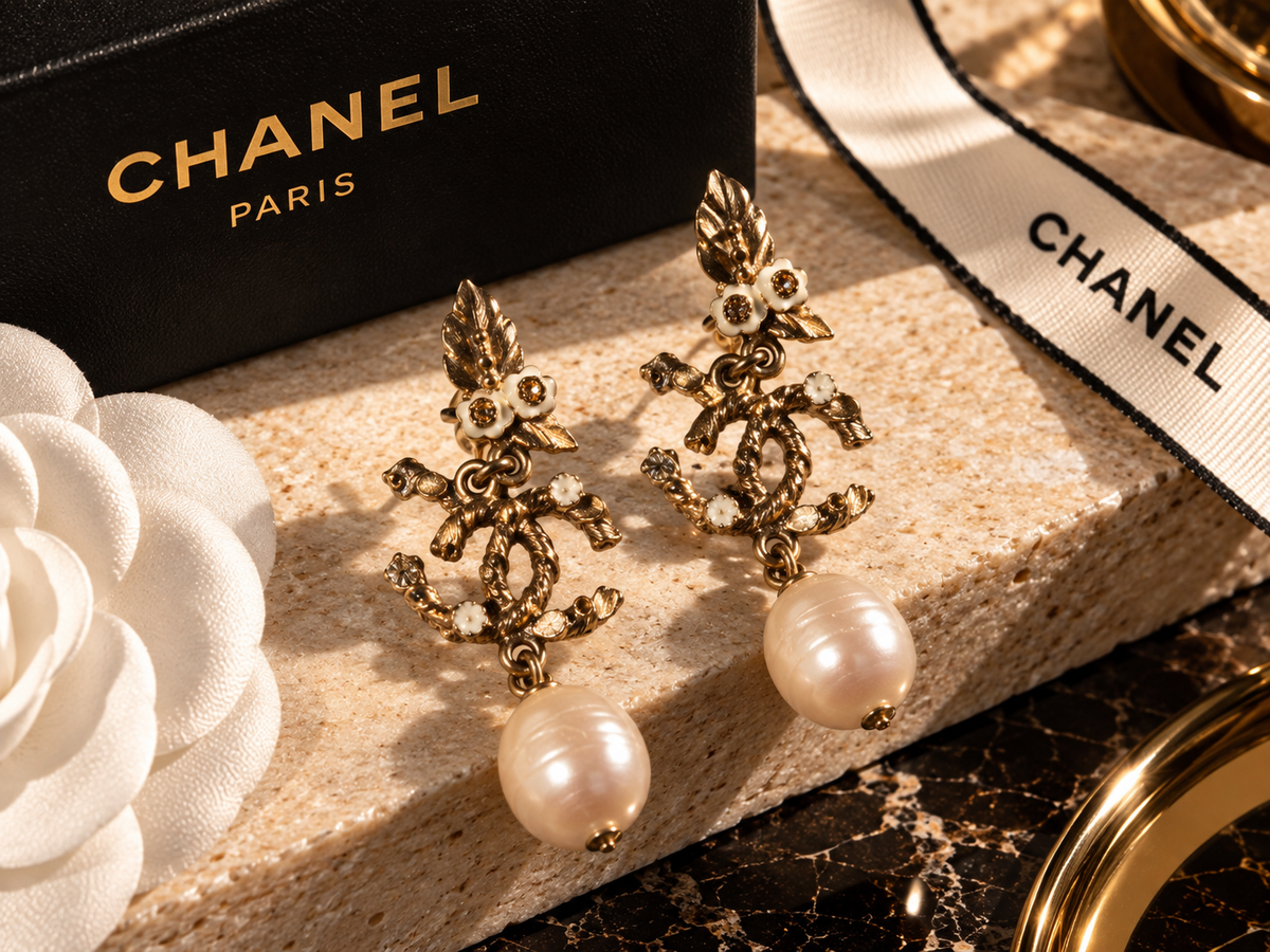 Chanel Pearl Earrings