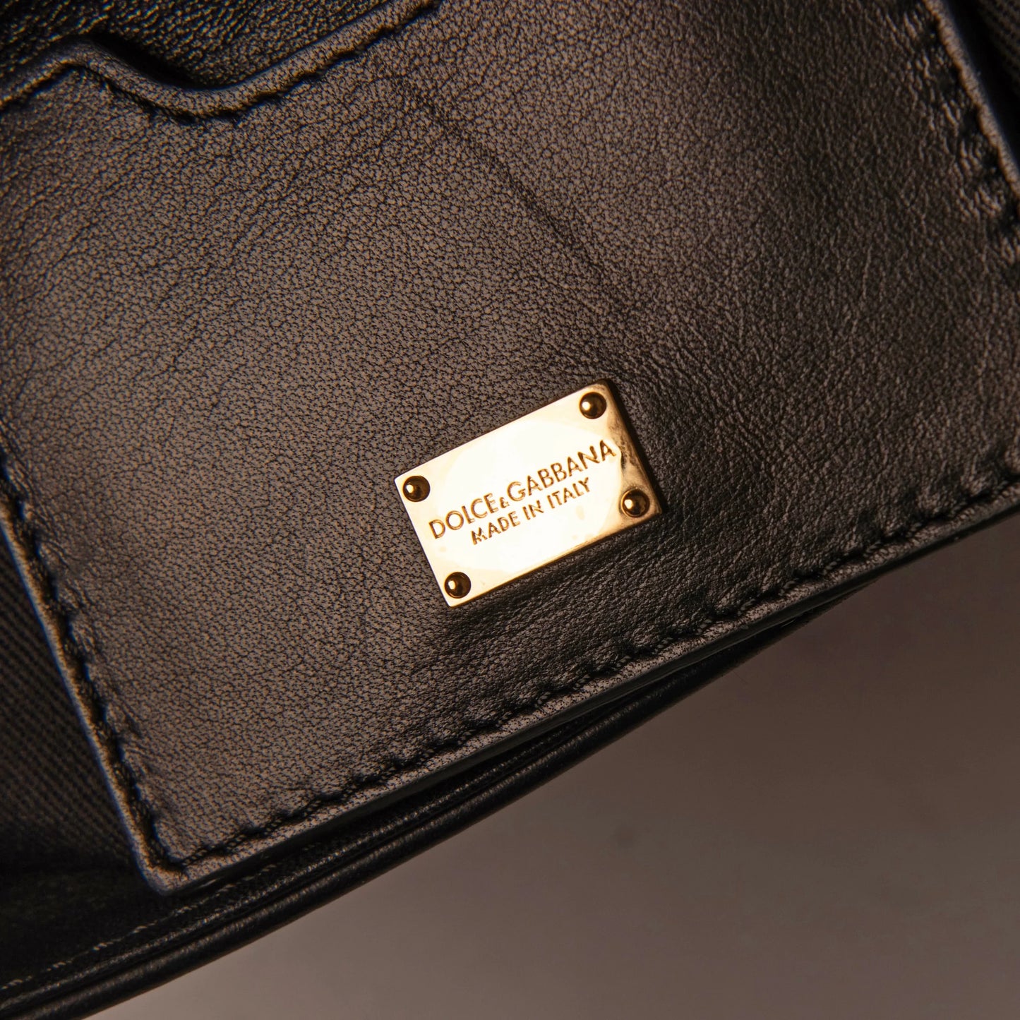 Dolce & Gabbana Sicily Leather Handbag - Black