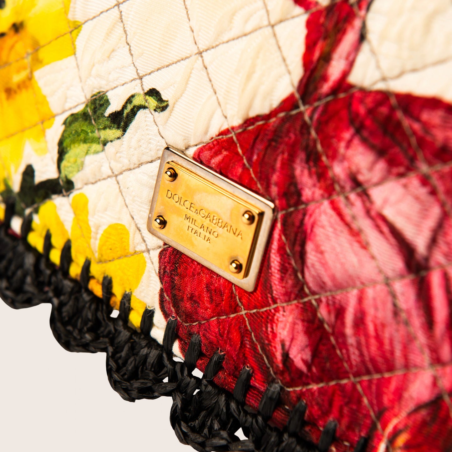 Dolce & Gabbana Quilted Floral Shoulder Bag