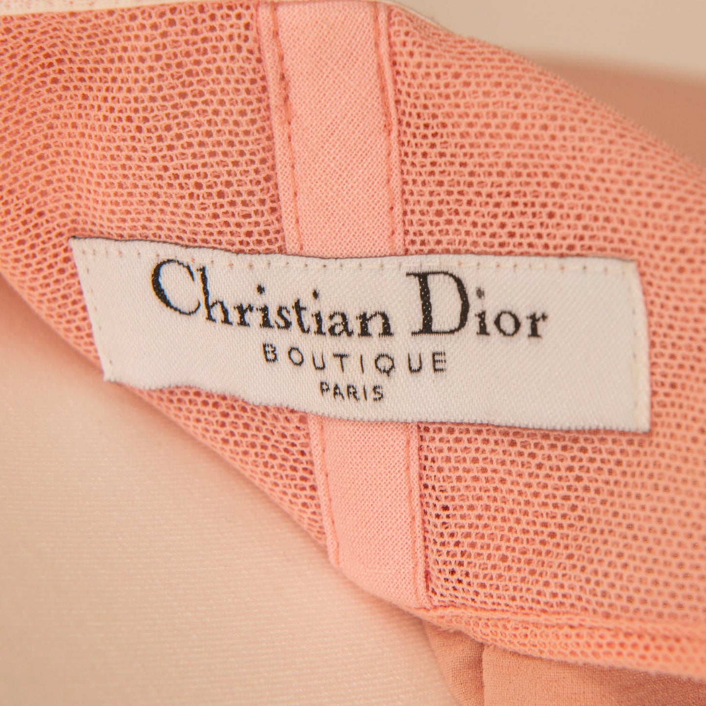 Dior Soft Peach Ruched Dress
