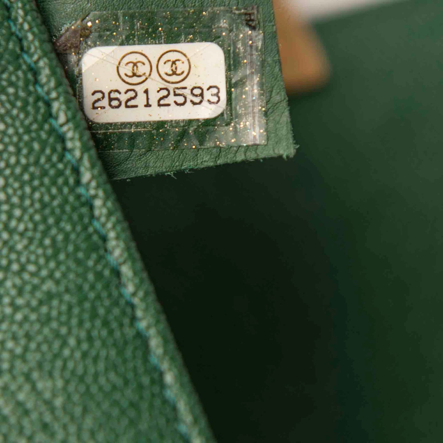 Chanel Small Boy Flap Bag in Green Caviar Leather