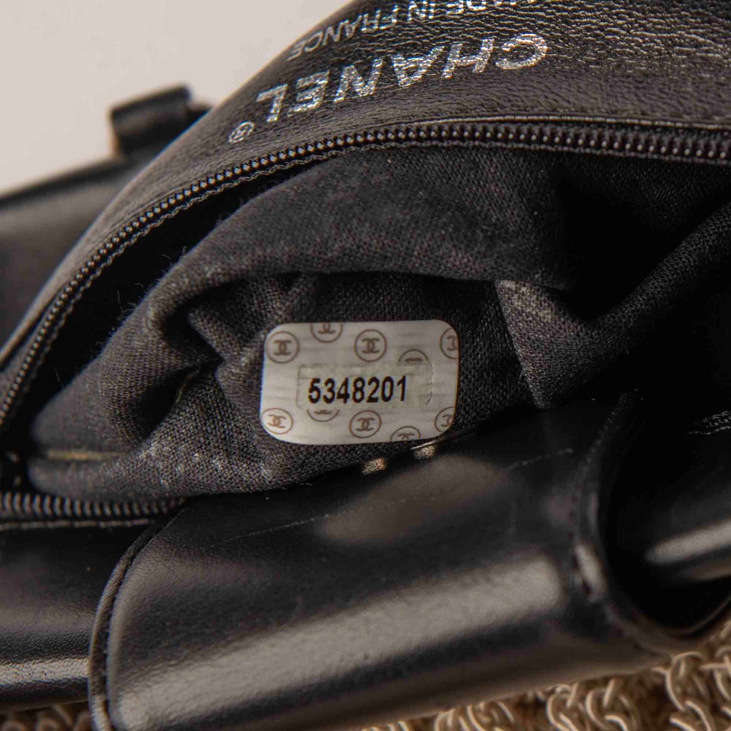 Chanel Beige Crocheted Vintage Tote Bag