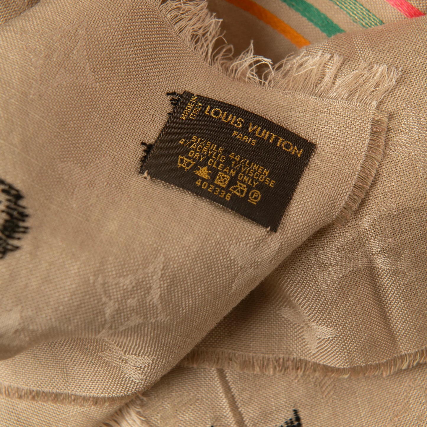 Louis Vuitton Monogram and Stripes Scarf