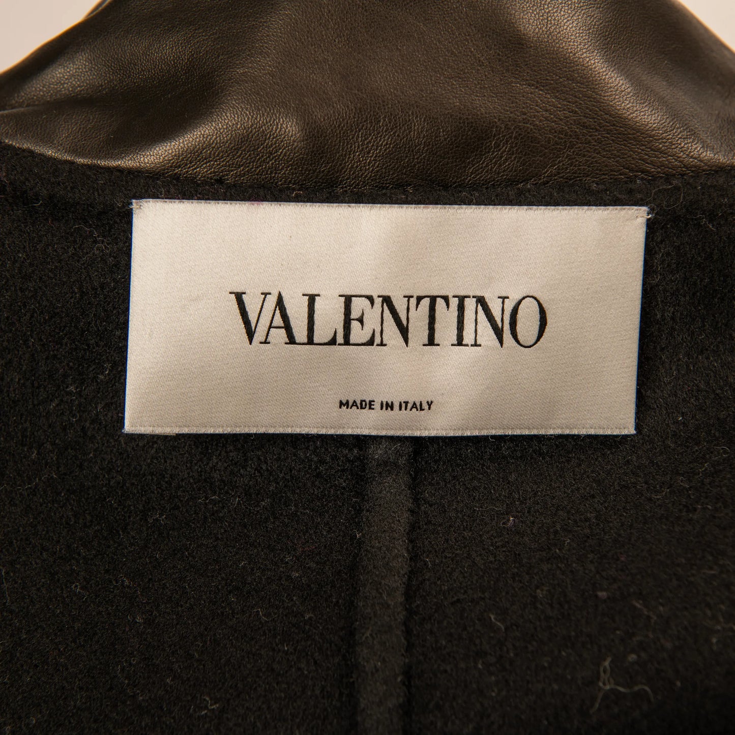 Valentino Black Studded Belted Coat