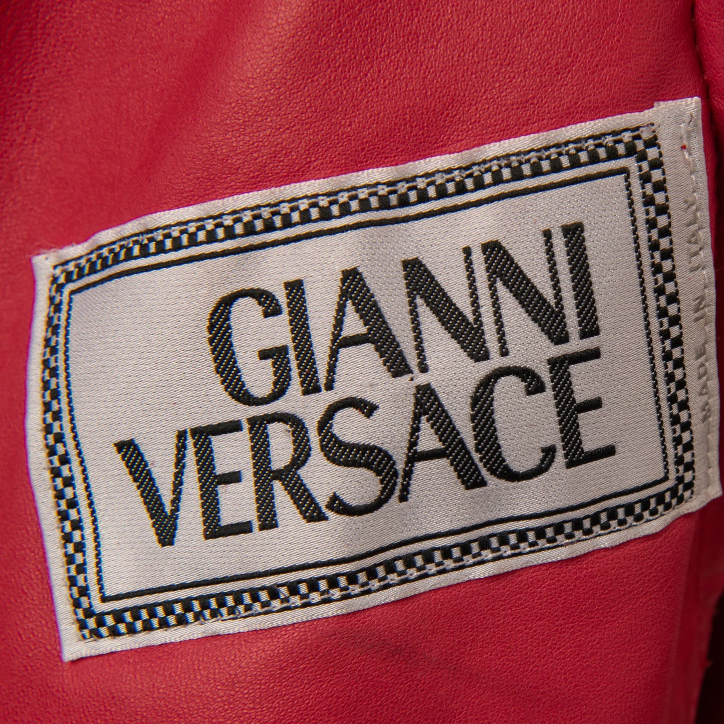 Versace Red Shearling Fur Coat