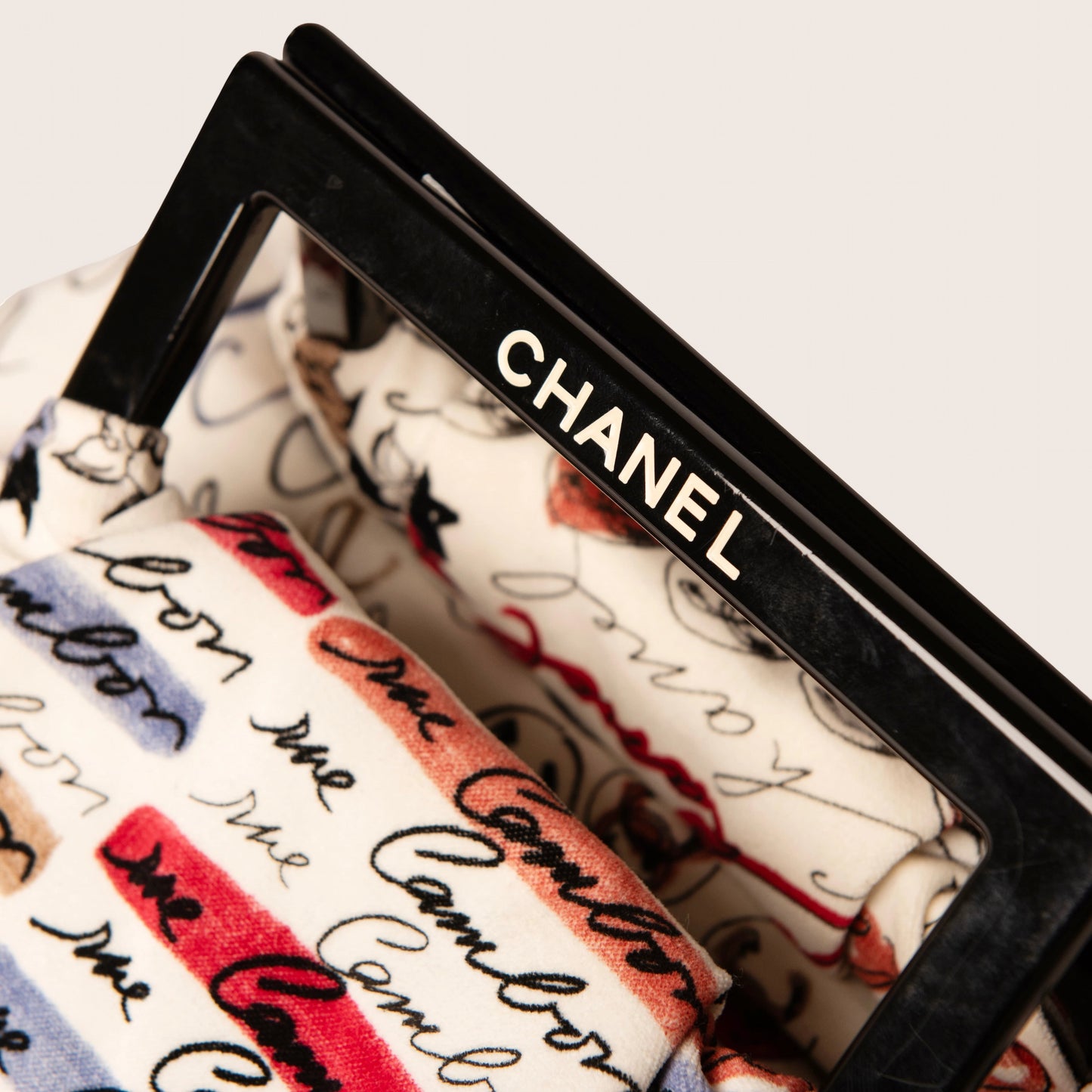 Chanel Camellia Handle Bag in Multicolor Velour