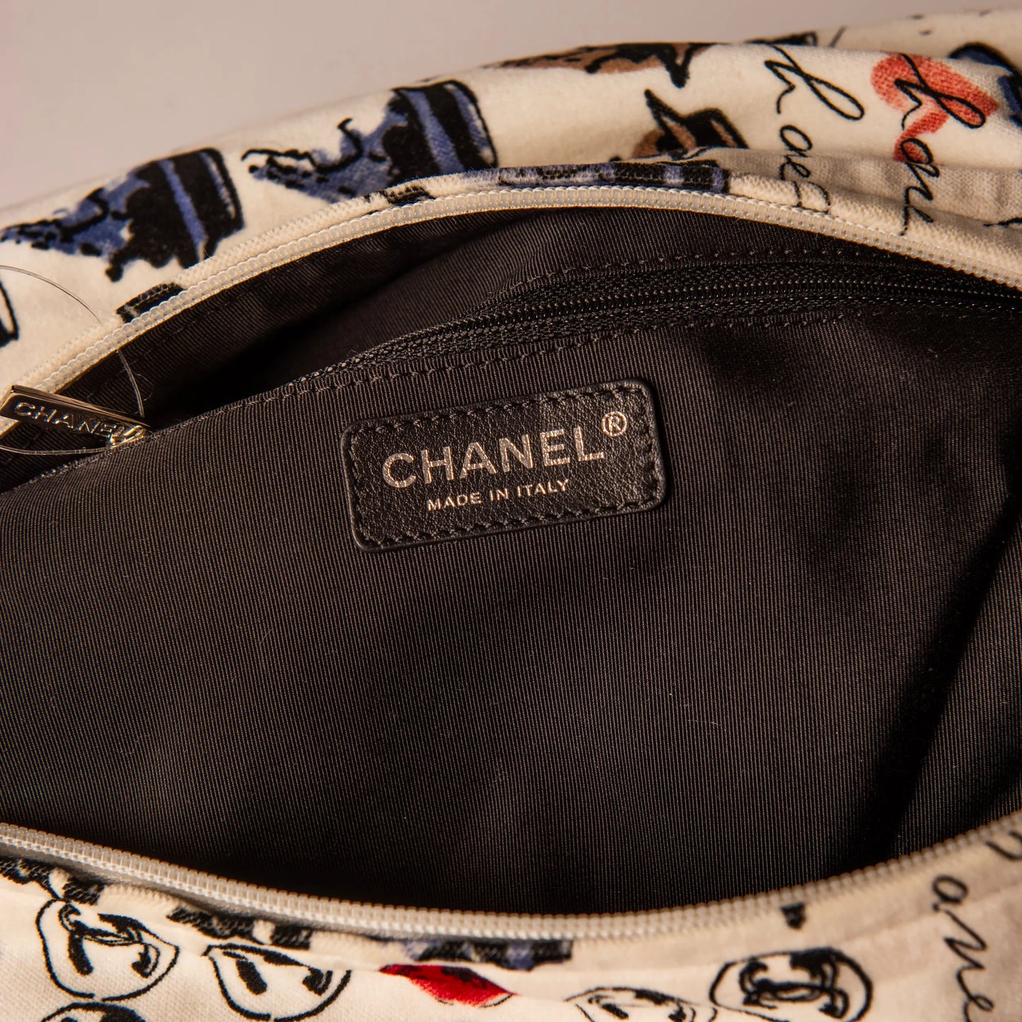 Chanel Camellia Handle Bag in Multicolor Velour