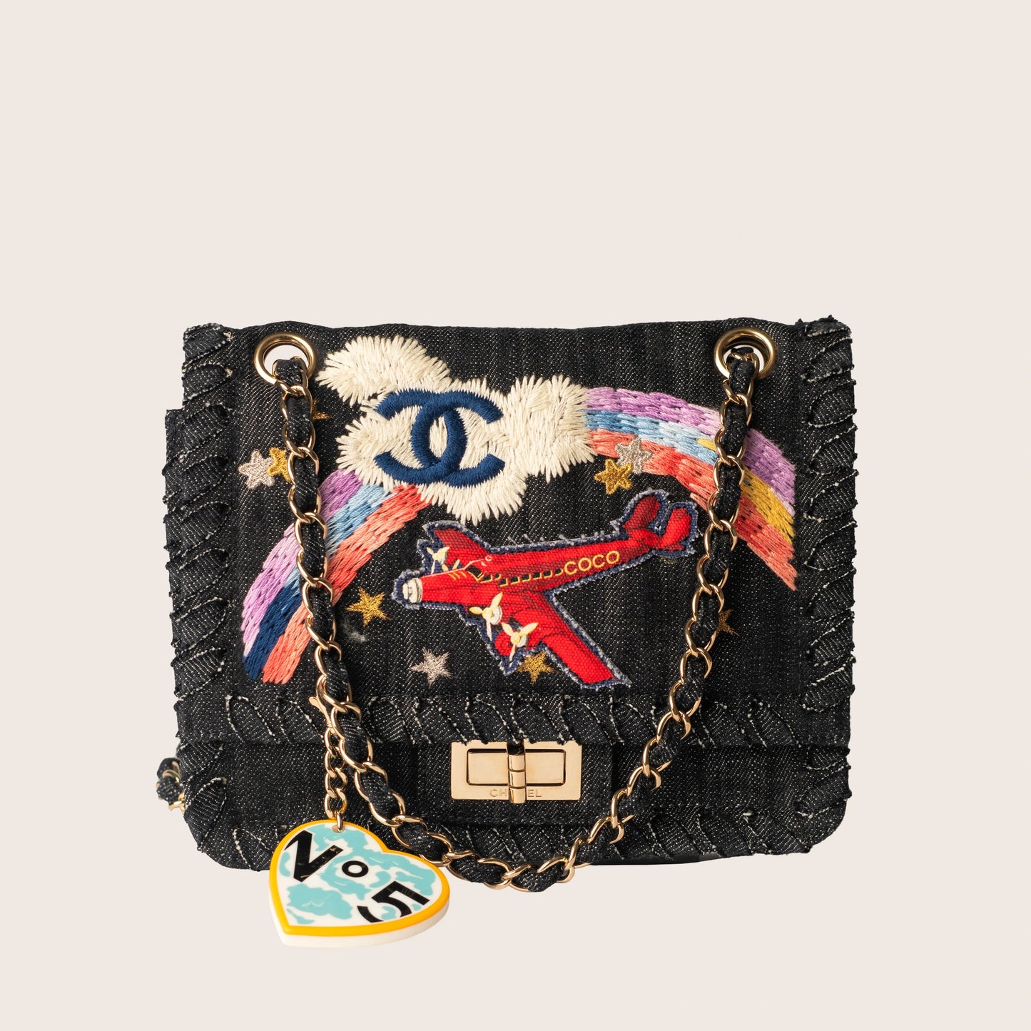 Chanel 2006 2.55 "Night Flight" Denim Shoulder Bag