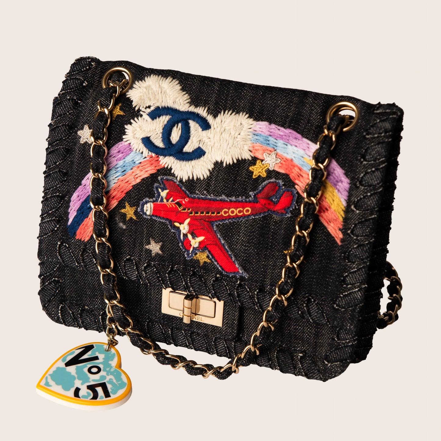 Chanel 2006 2.55 "Night Flight" Denim Shoulder Bag