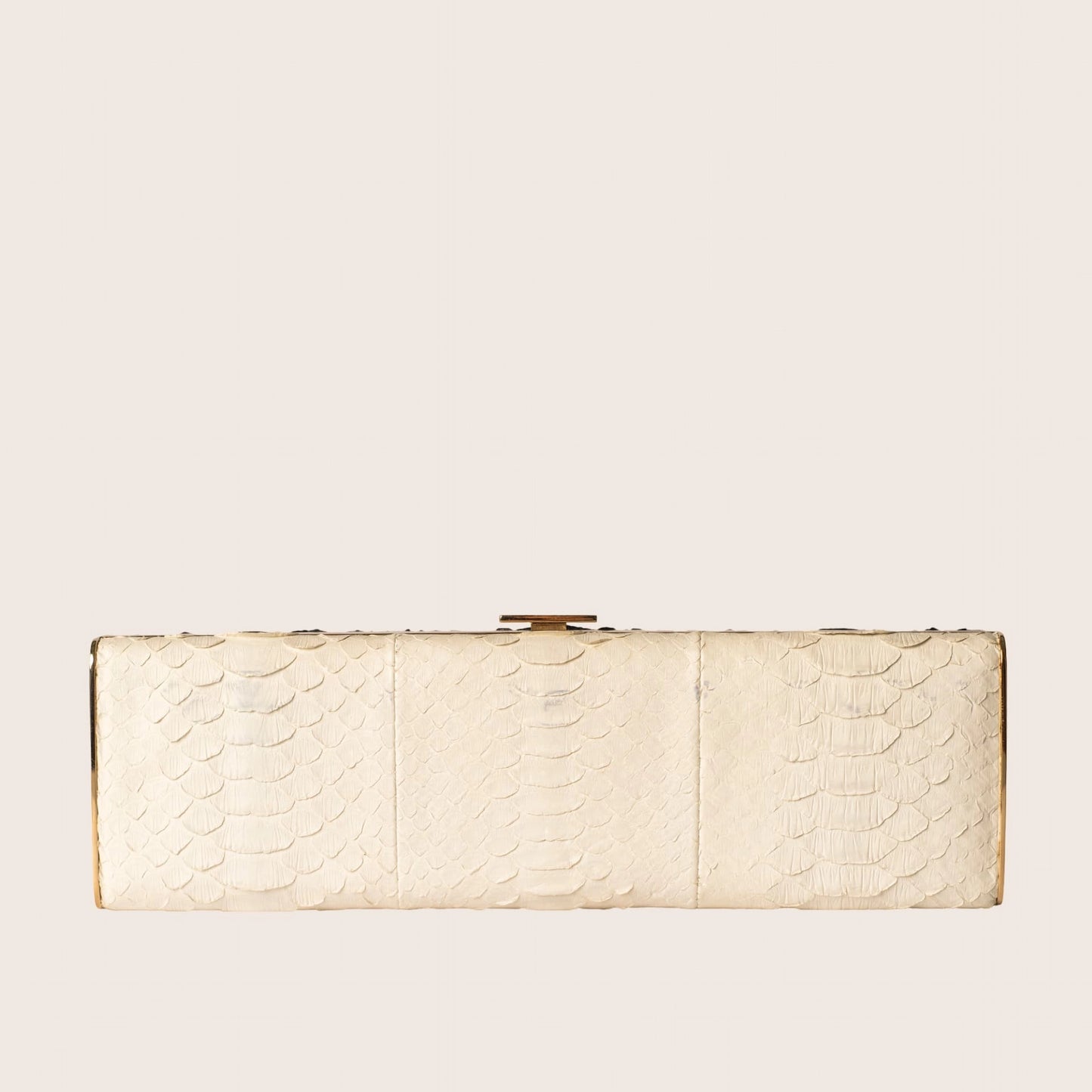 Chanel White Python Rectangular Clutch