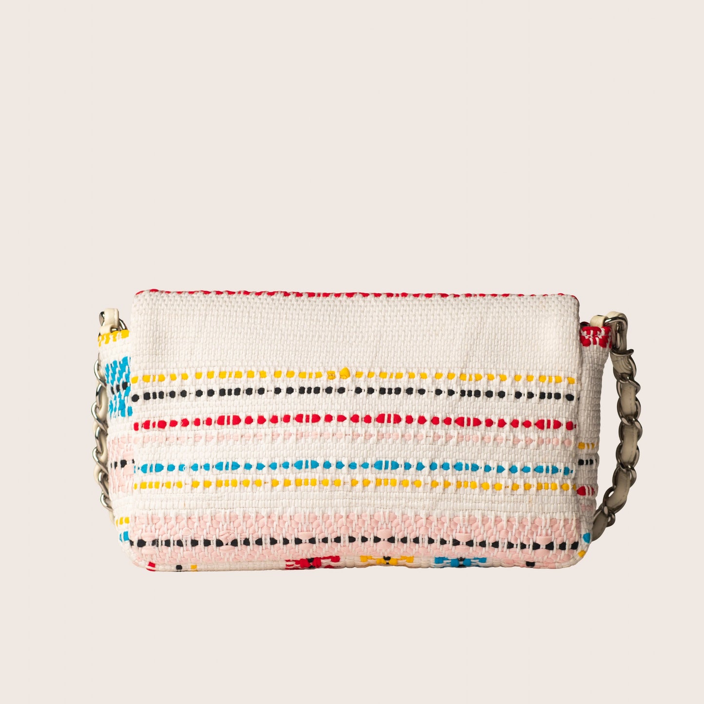 Chanel CC Chain Flap Tribal Print Woven Fabric