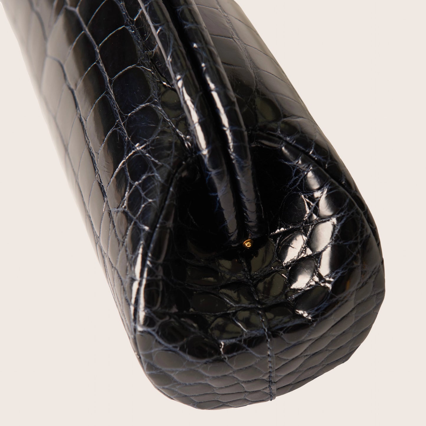 Chanel Timeless Pochette in Shiny Black Alligator