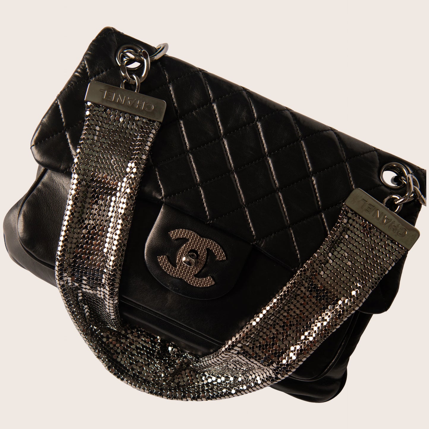 Chanel Chain-Mail Flap Bag - Black