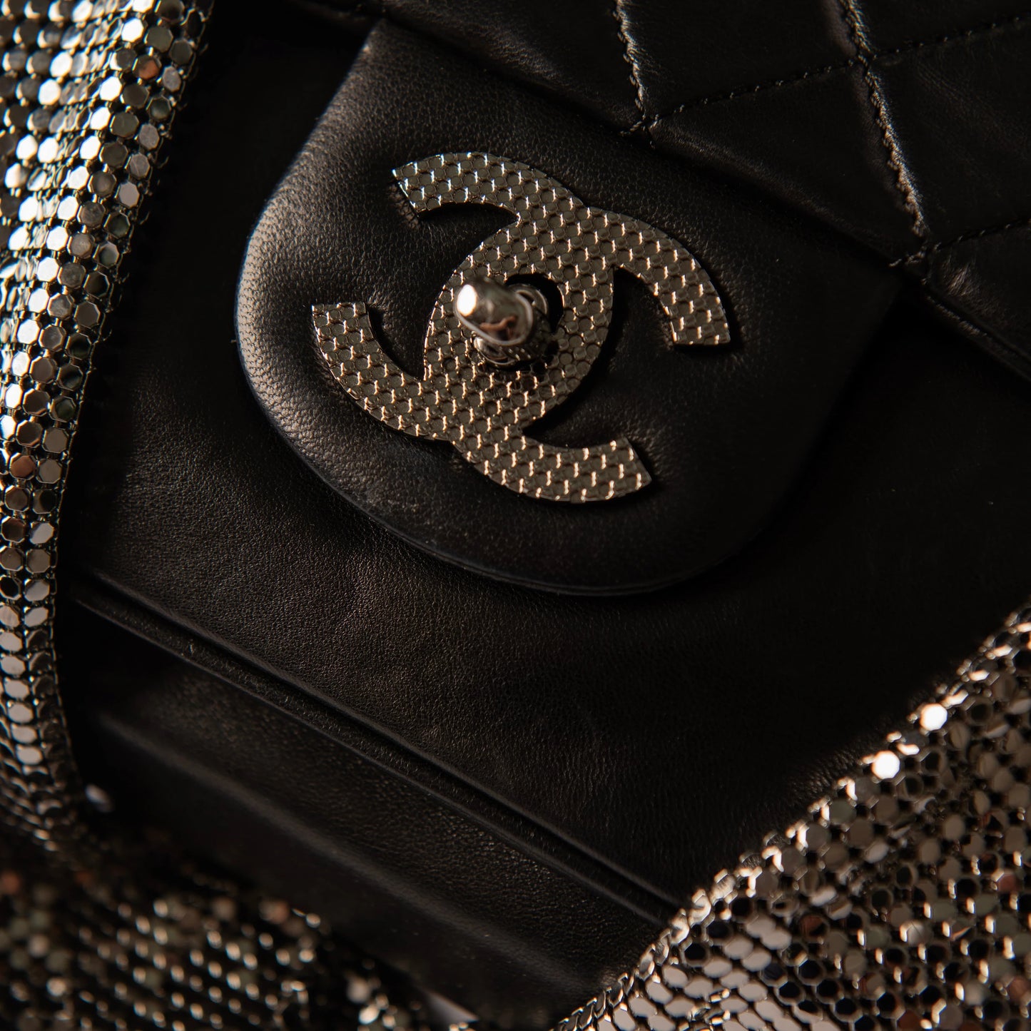Chanel Chain-Mail Flap Bag - Black