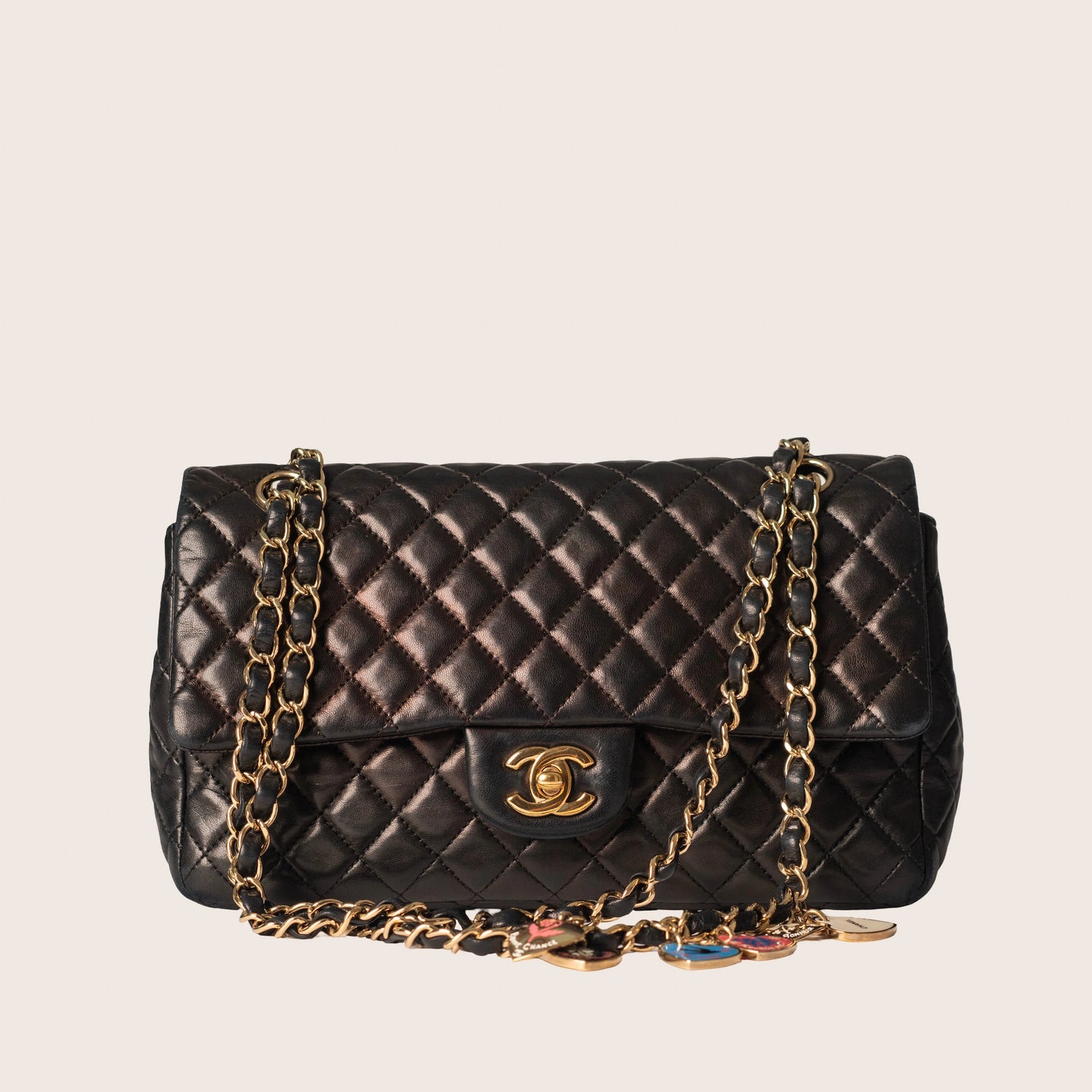 Chanel Valentine Hearts East West Single Flap Bag