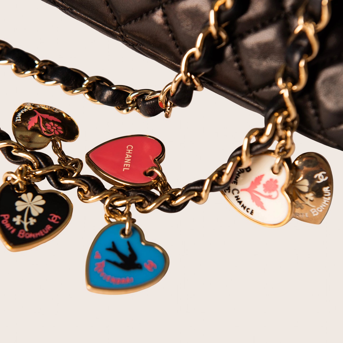 Chanel Valentine Hearts East West Single Flap Bag