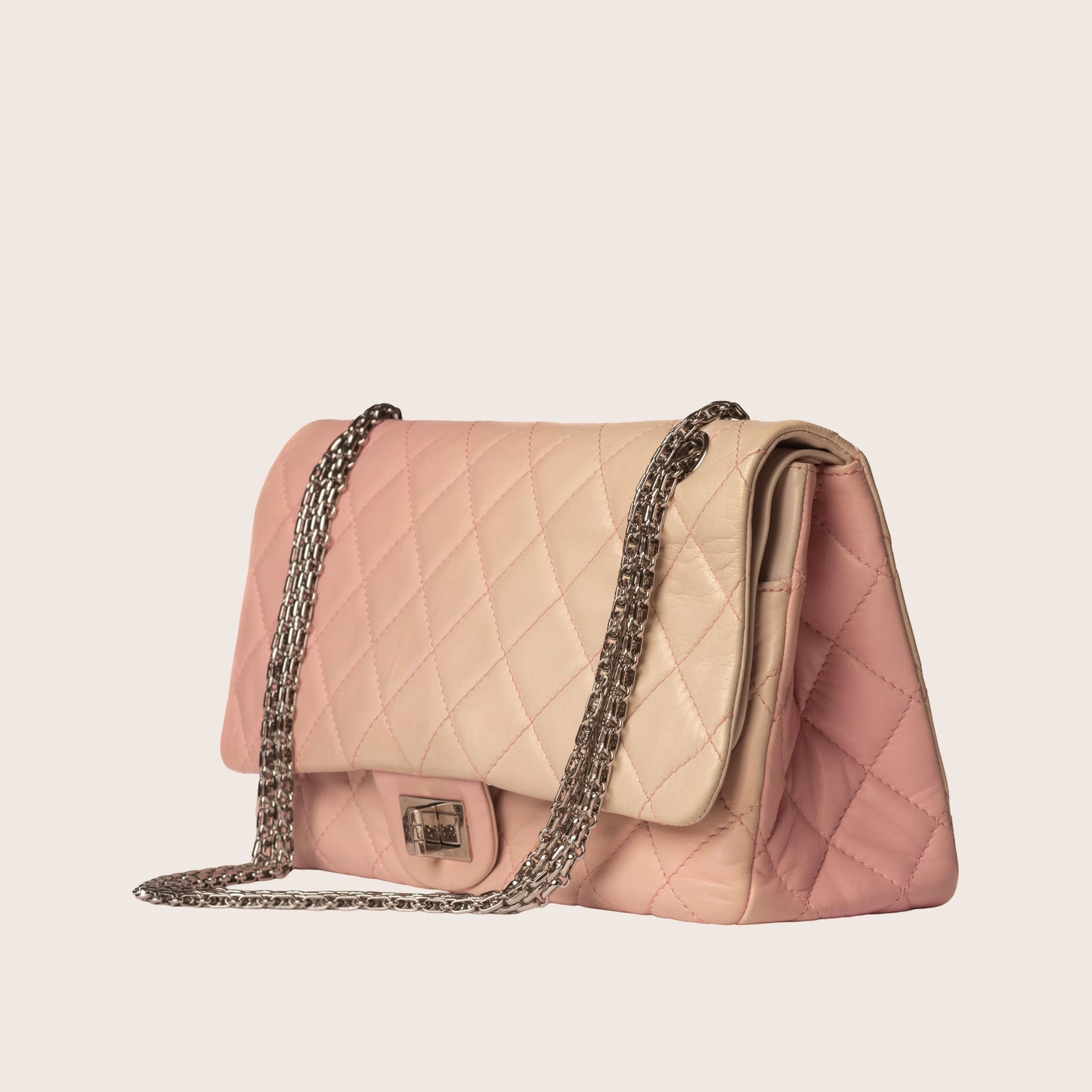 Chanel Degrade Pink Quilted Lambskin 2.55 Reissue 227 Flap Bag