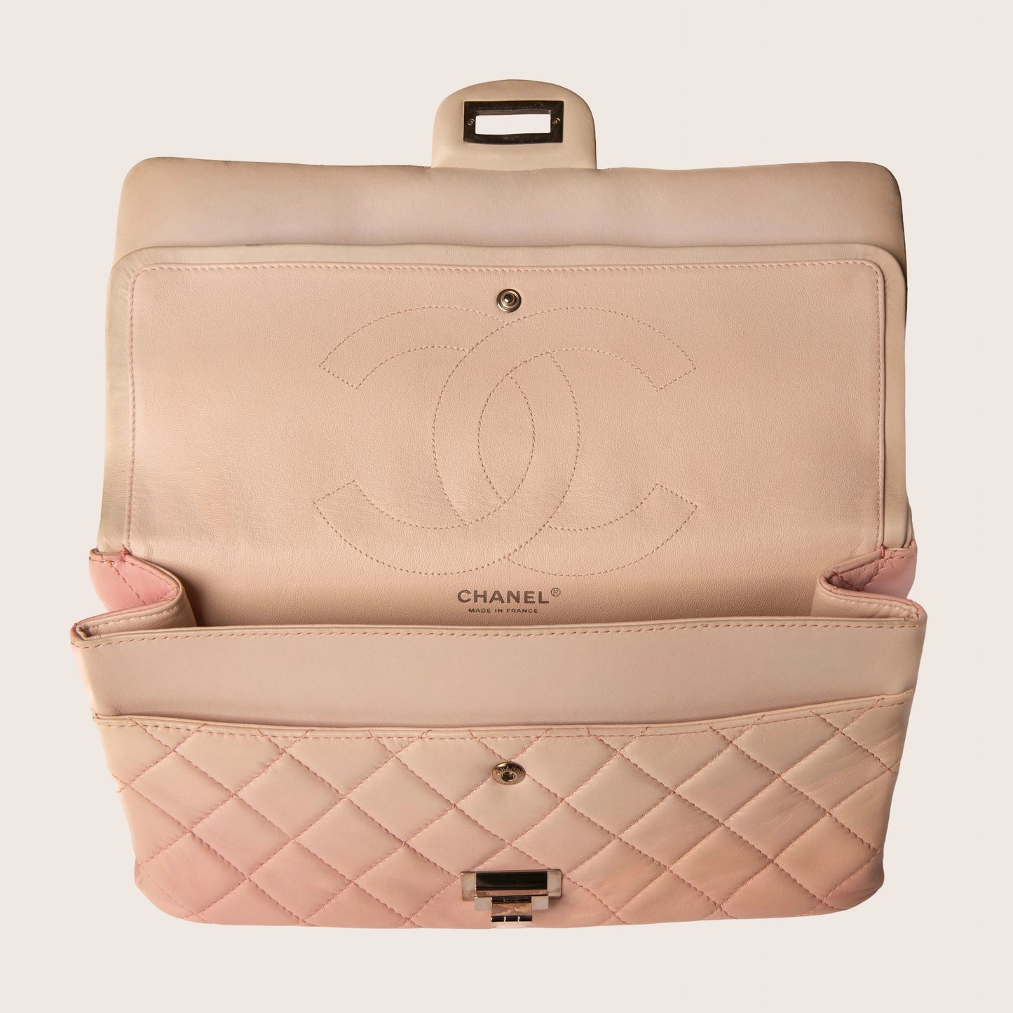 Chanel Degrade Pink Quilted Lambskin 2.55 Reissue 227 Flap Bag