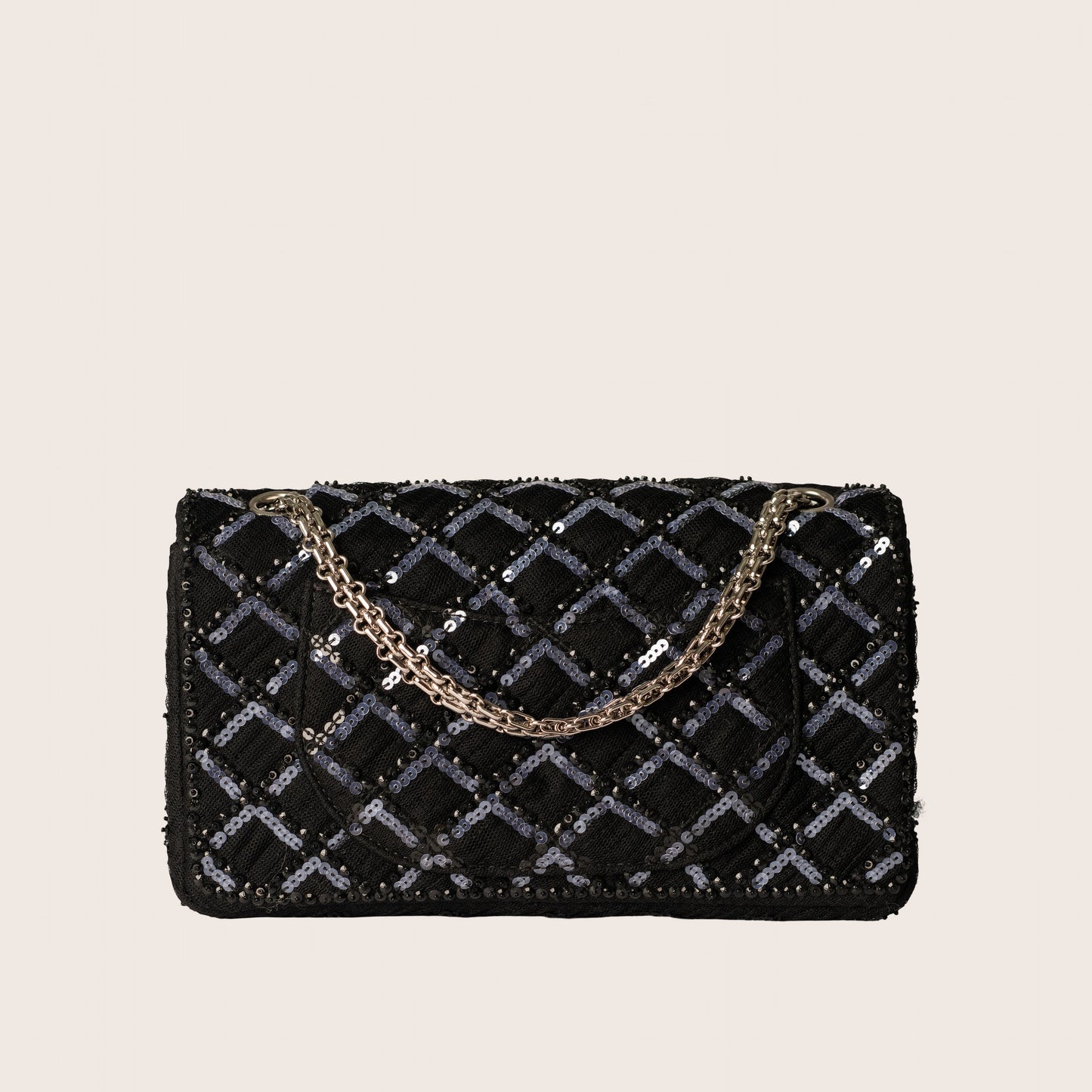 Chanel Reissue 2.55 Flap Bag in Black Sequin Tweed