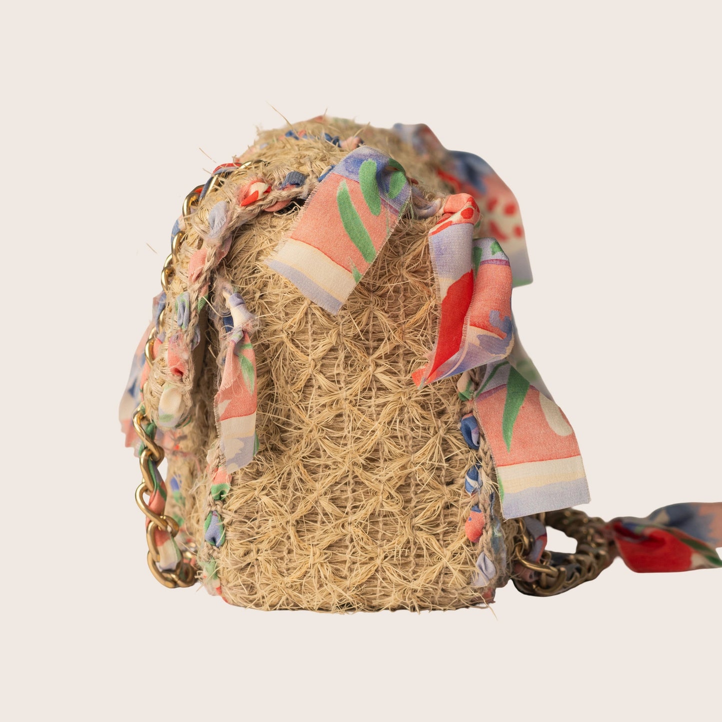 Chanel 2009-2010 CC Straw Country Flap Shoulder Bag