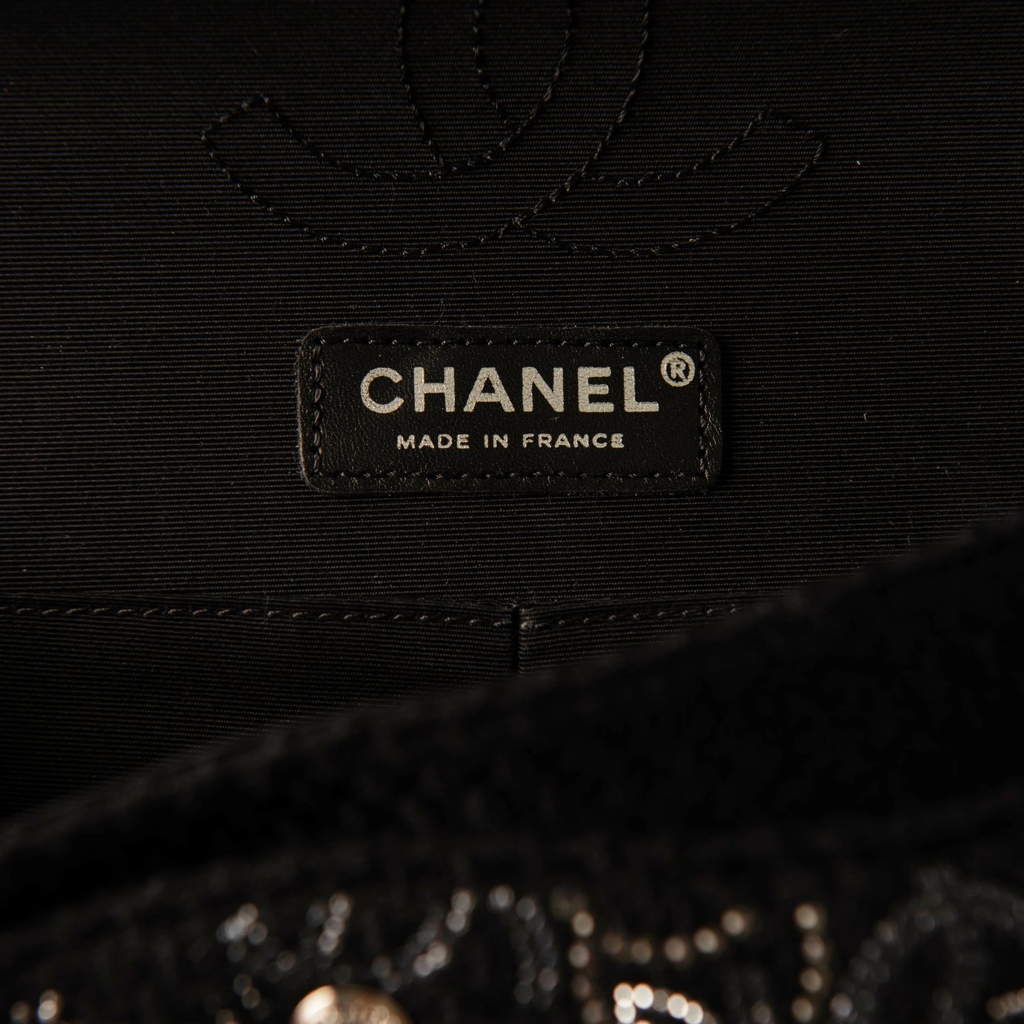 Chanel Black Tweed and Strass Crystal Paris-Shanghai Pudong Medium Flap Bag