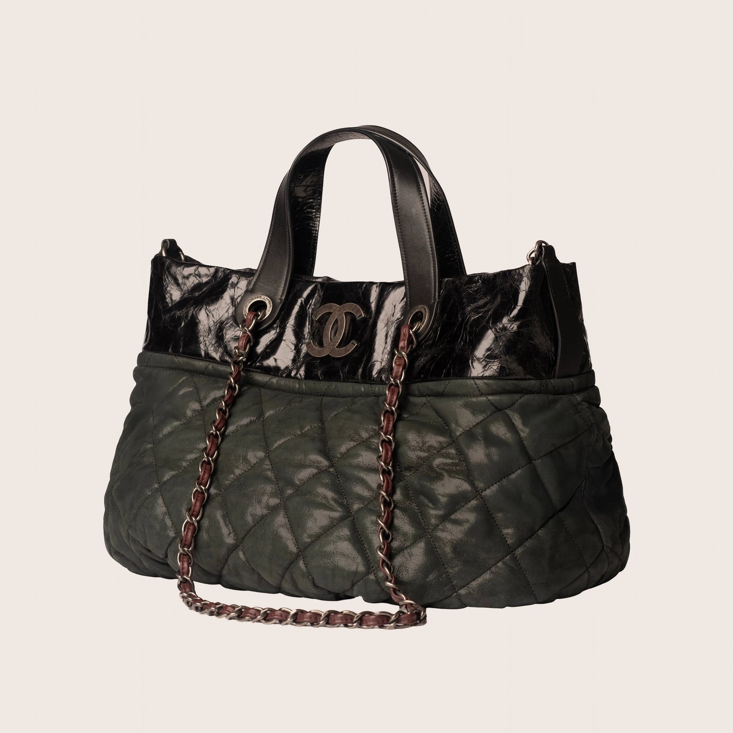 Chanel 2013 Diamond-Quilted Two-Way Bag