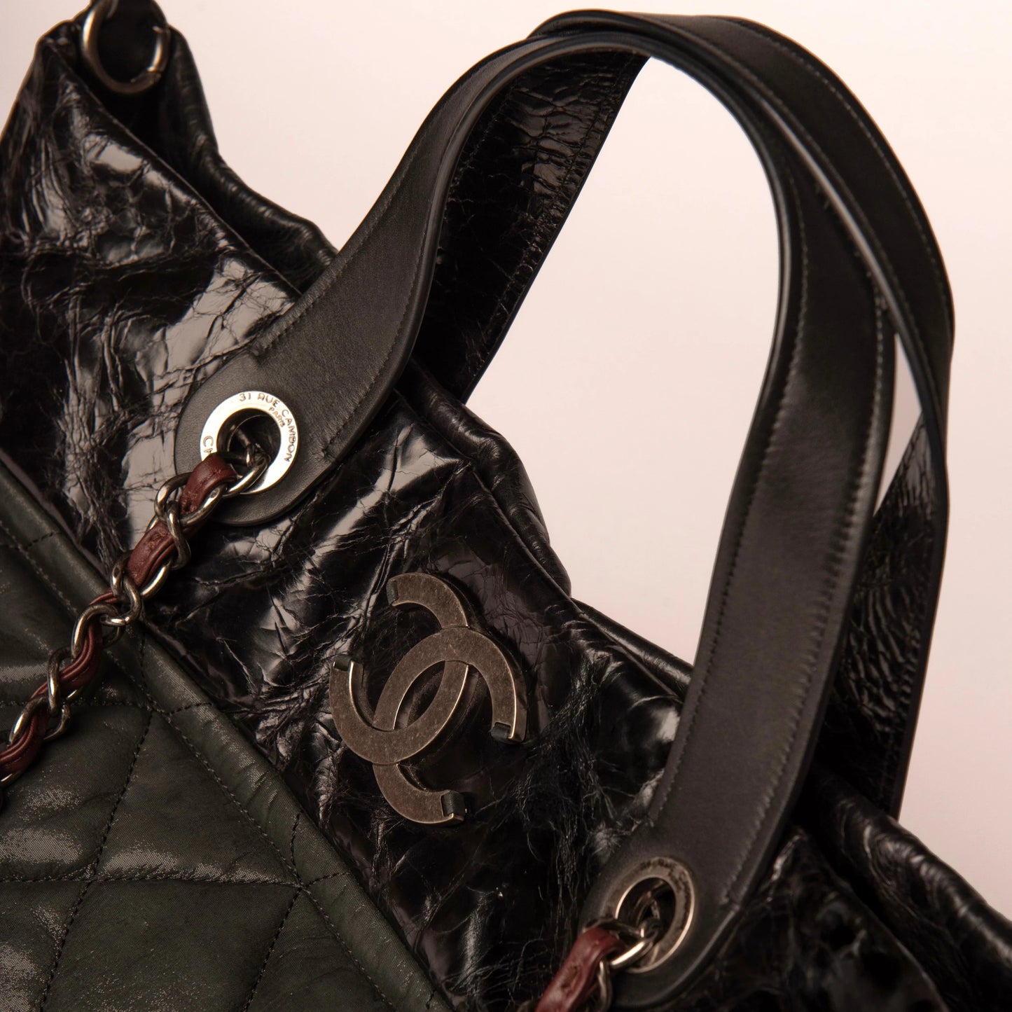 Chanel 2013 Diamond-Quilted Two-Way Bag