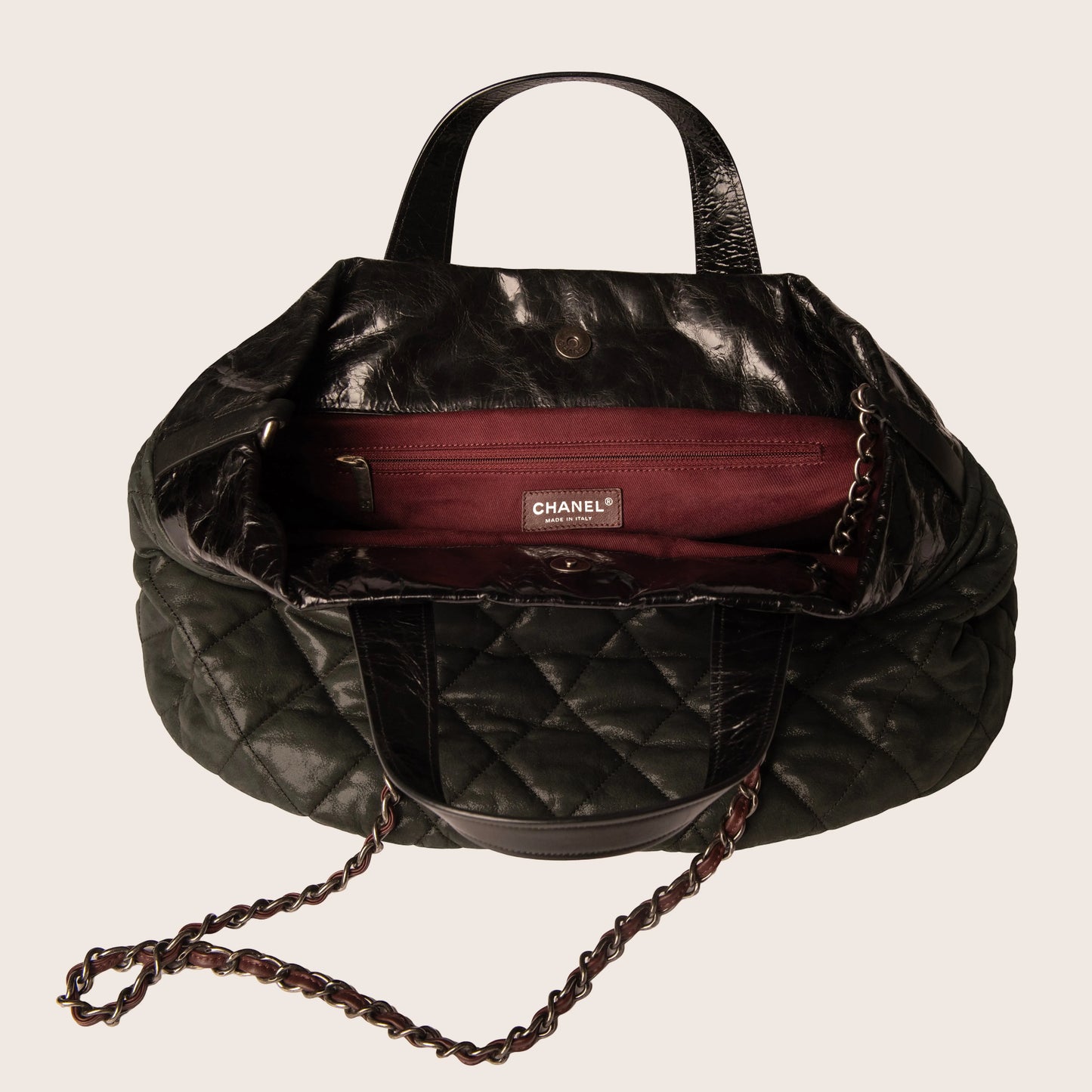Chanel 2013 Diamond-Quilted Two-Way Bag