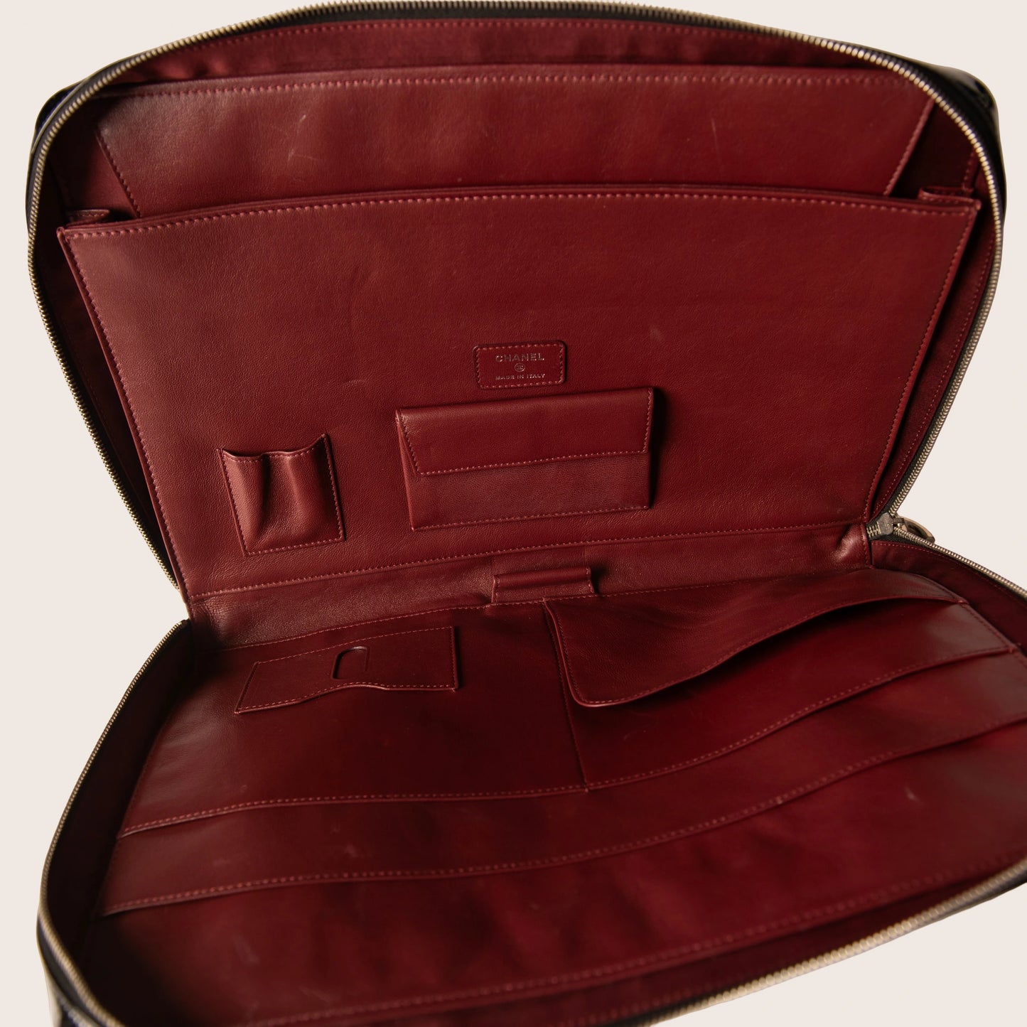 Chanel 2009 Black Patent Leather Business Bag