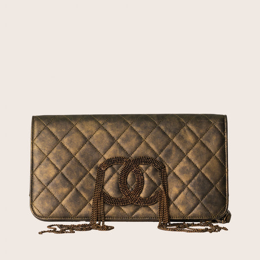 Chanel Byzance Embroidered Chain Evening Clutch