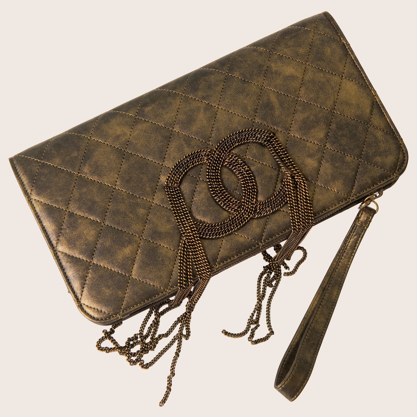 Chanel Byzance Embroidered Chain Evening Clutch