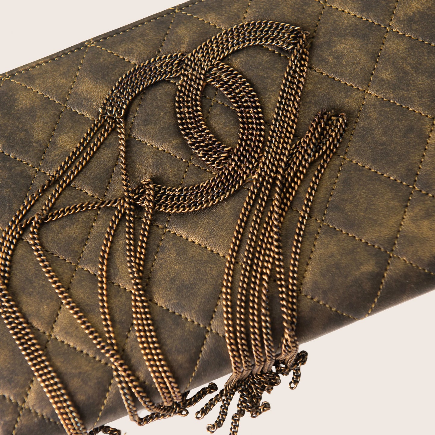 Chanel Byzance Embroidered Chain Evening Clutch