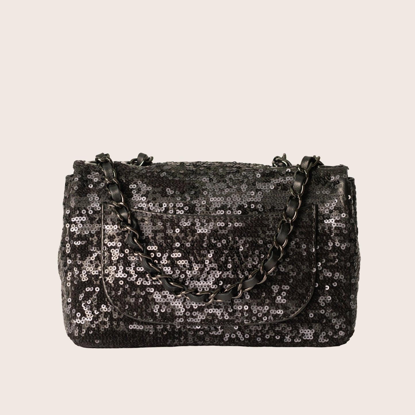 Chanel Sequin Lambskin Mini Moonlight on Water Flap Black