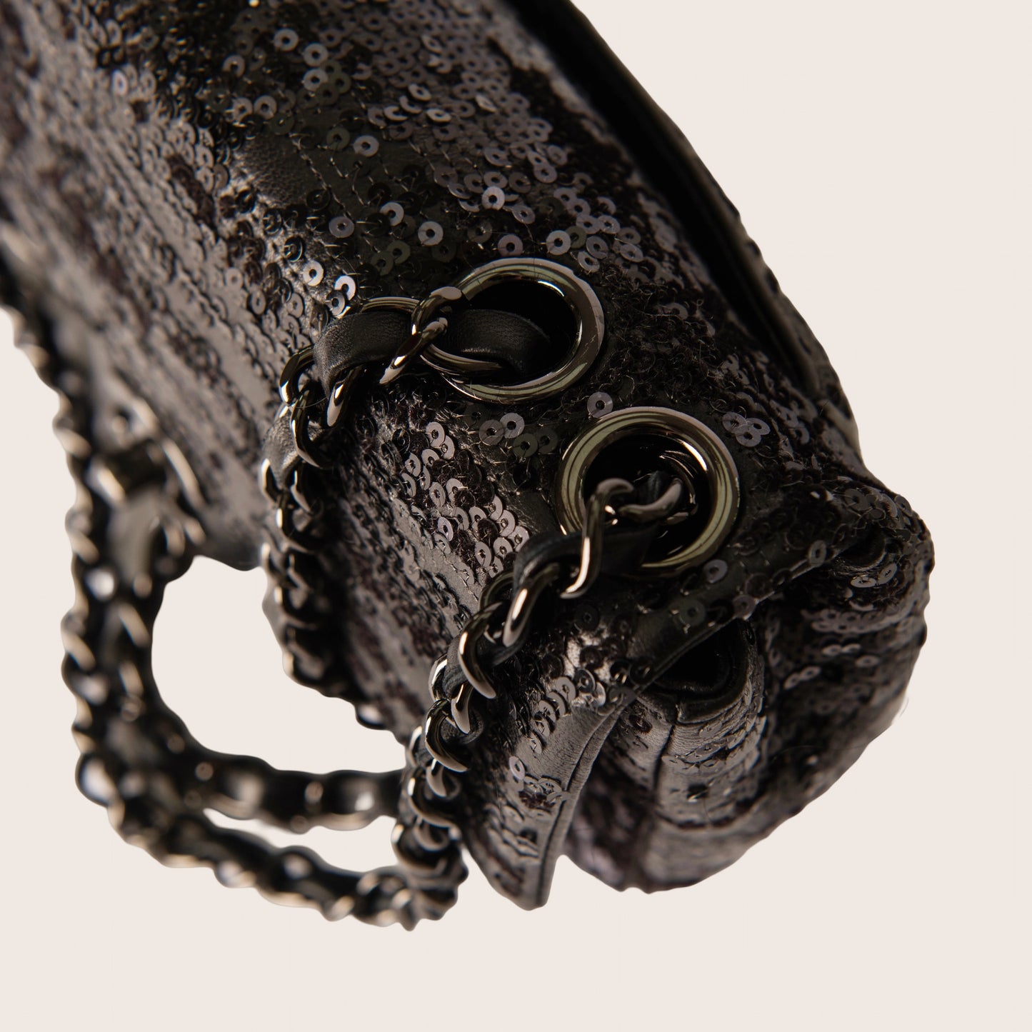 Chanel Sequin Lambskin Mini Moonlight on Water Flap Black