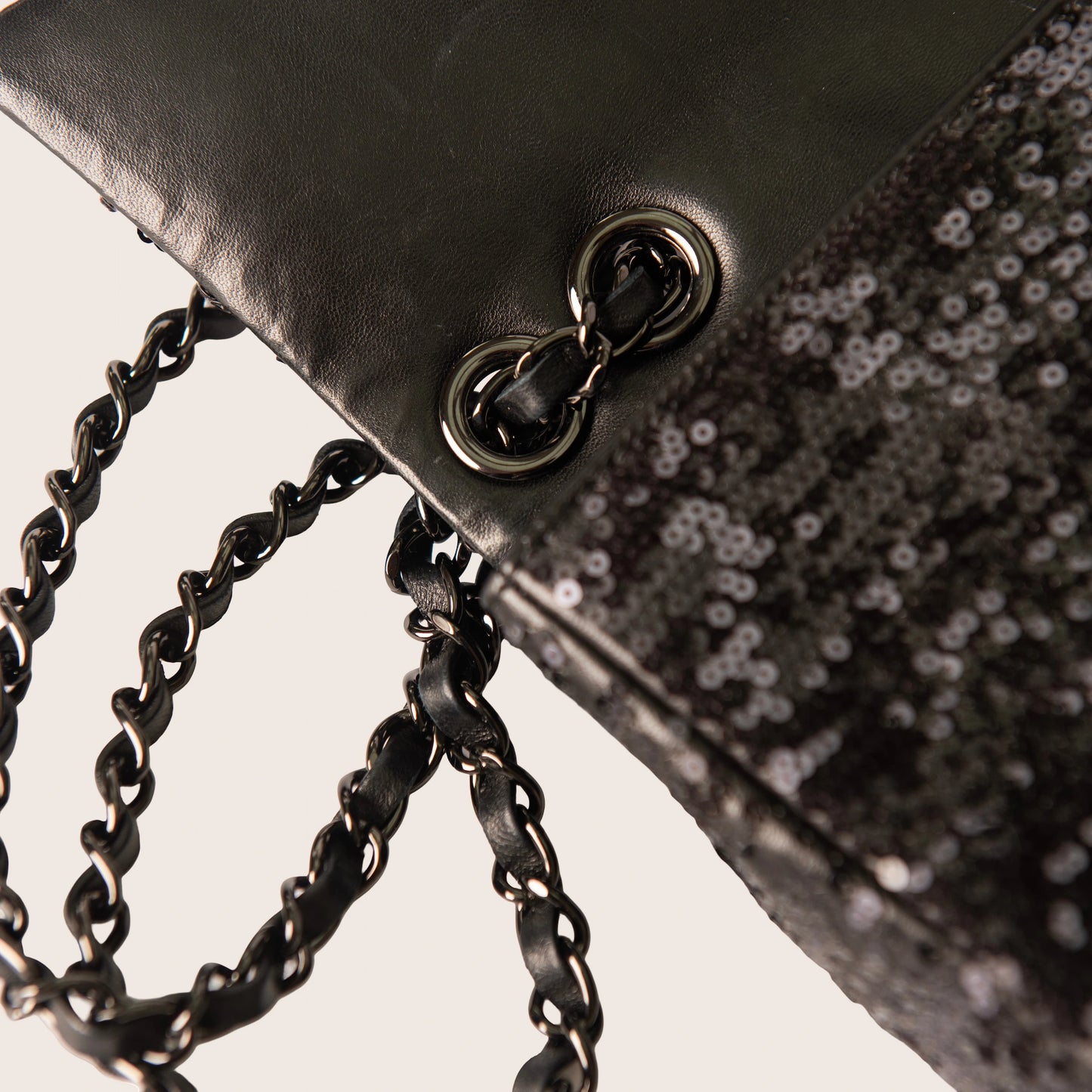 Chanel Sequin Lambskin Mini Moonlight on Water Flap Black