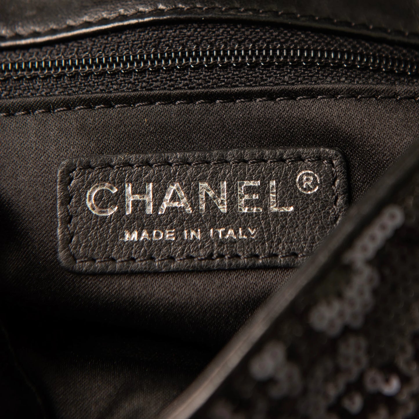 Chanel Sequin Lambskin Mini Moonlight on Water Flap Black