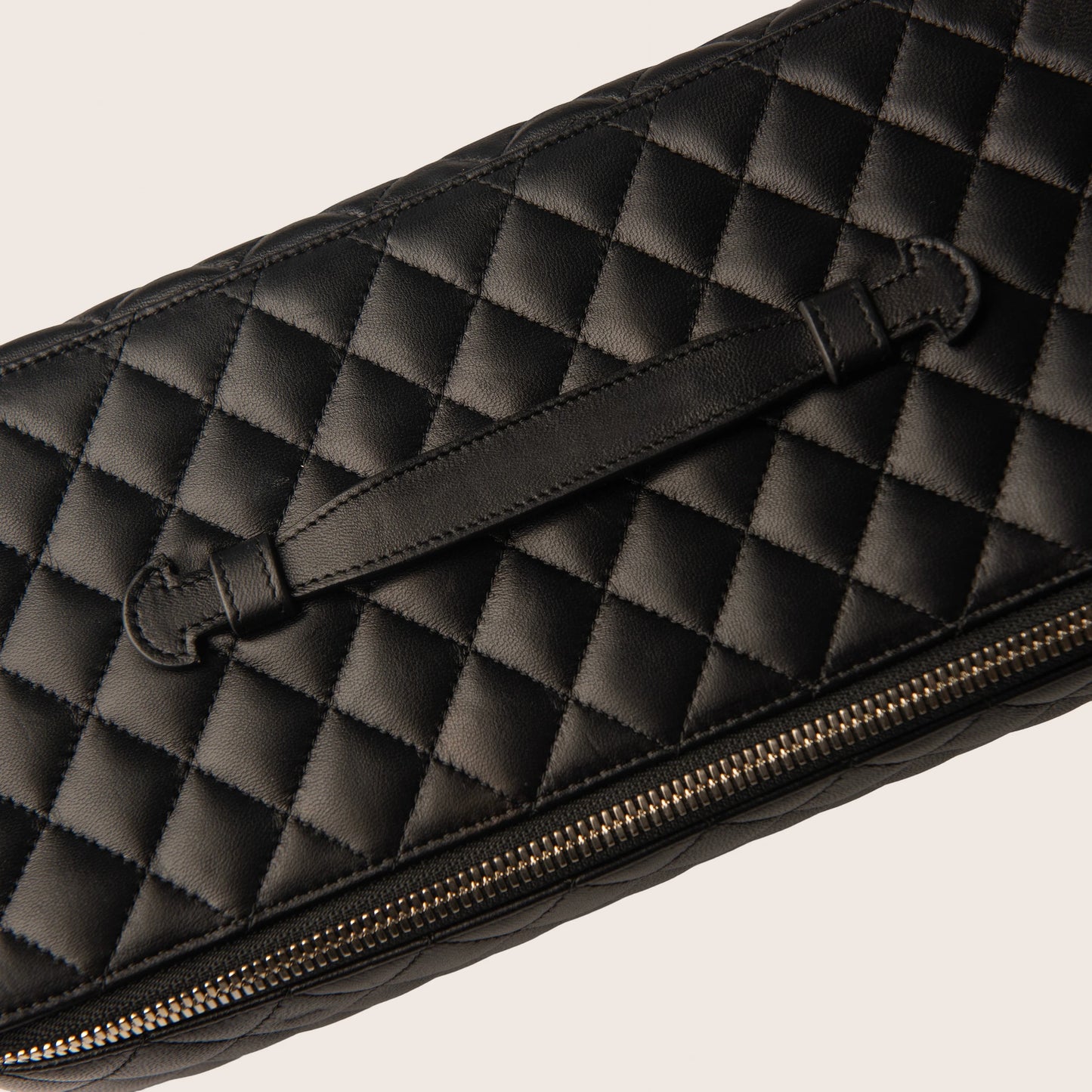 Chanel Black Quilted Leather Makeup Bag