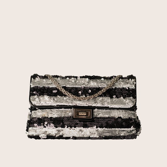 Chanel Sequin Reissue Flap Bag - Black