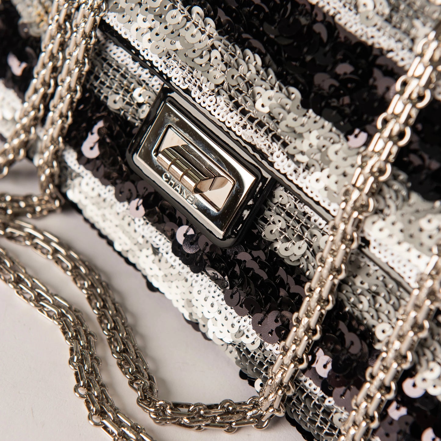 Chanel Sequin Reissue Flap Bag - Black