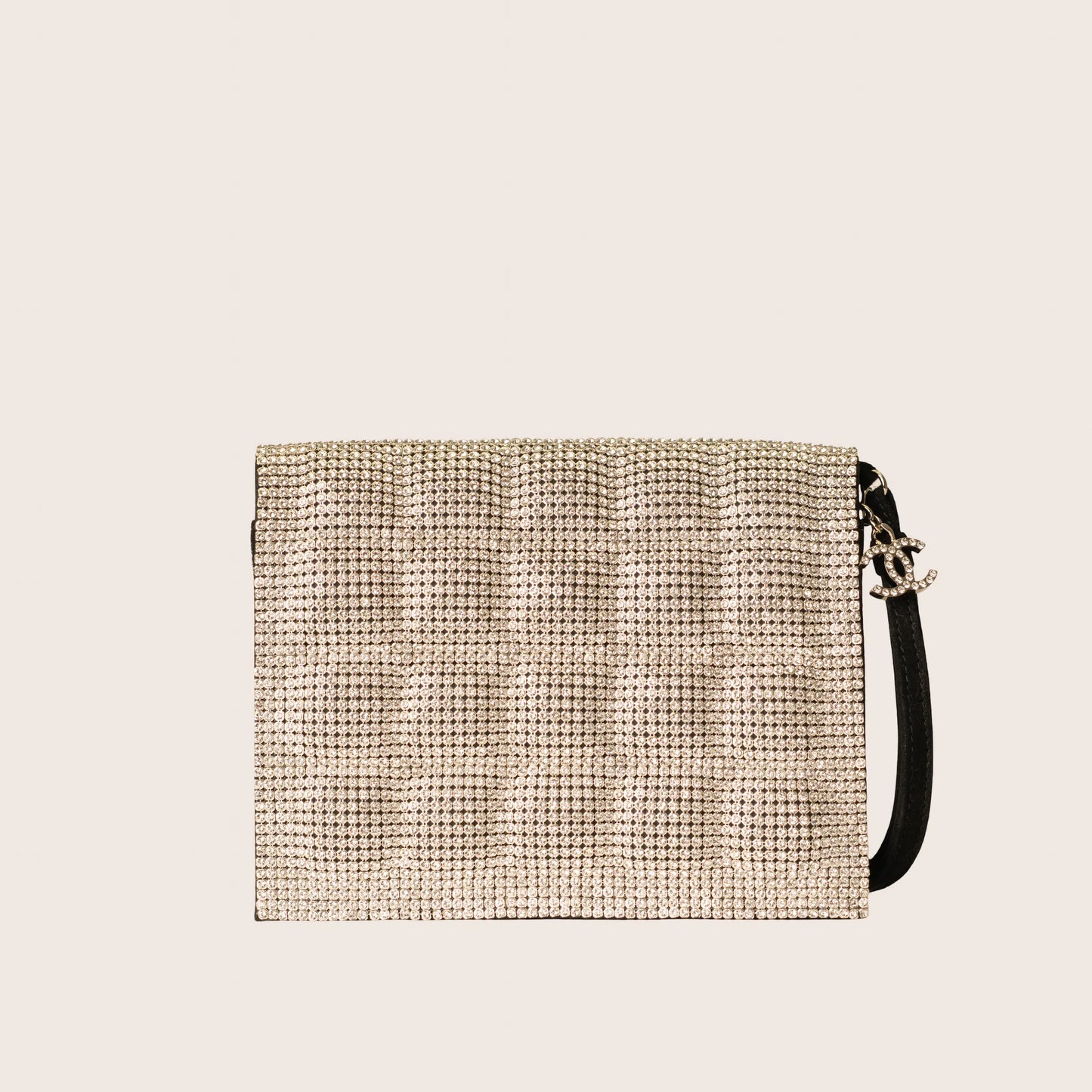 Chanel Diamanté Evening Clutch Bag Silvery