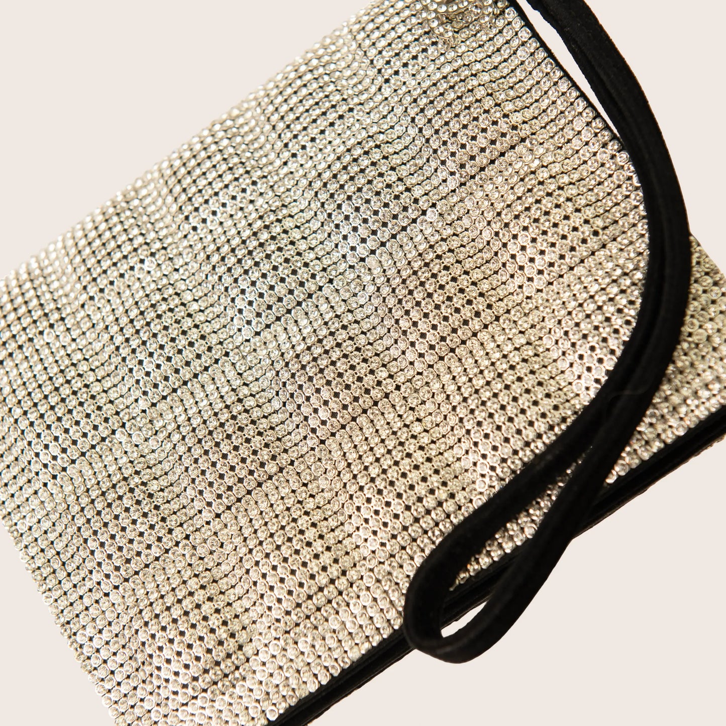 Chanel Diamanté Evening Clutch Bag Silvery