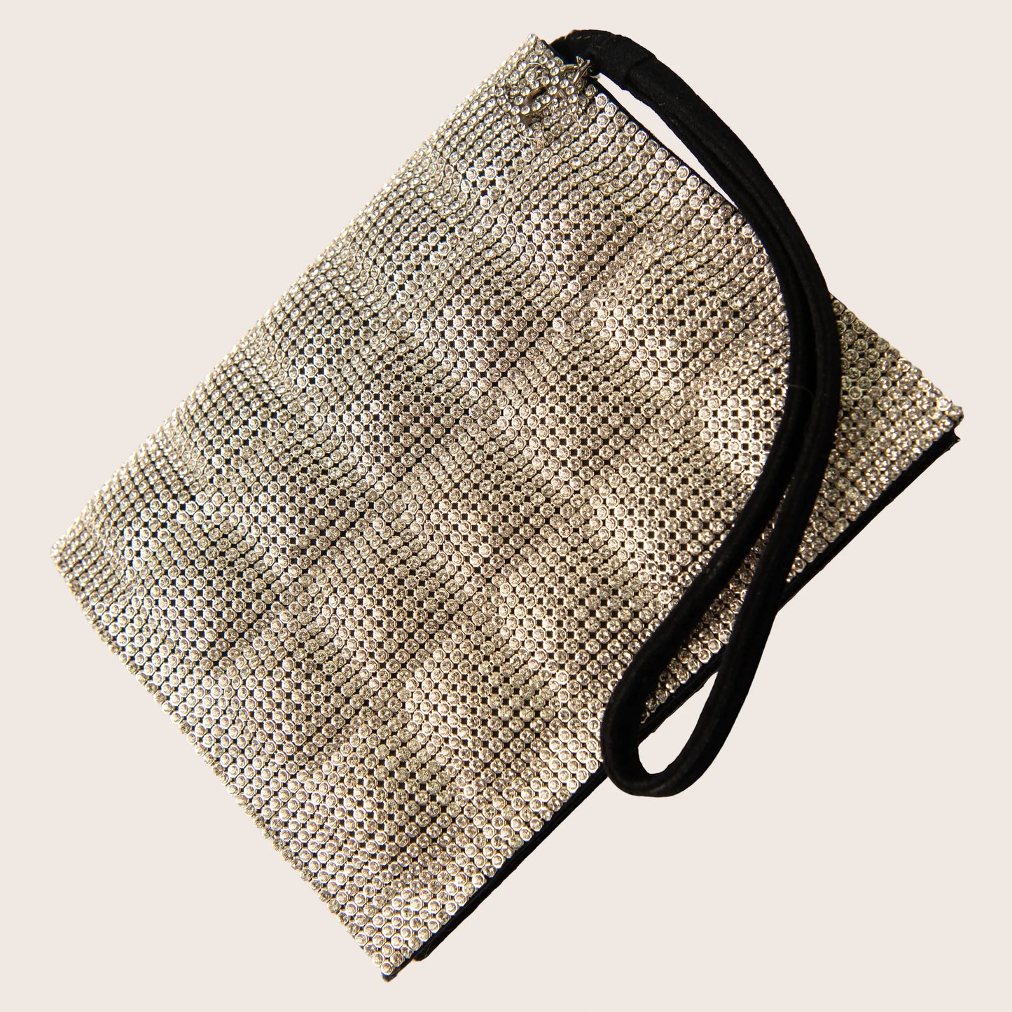 Chanel Diamanté Evening Clutch Bag Silvery