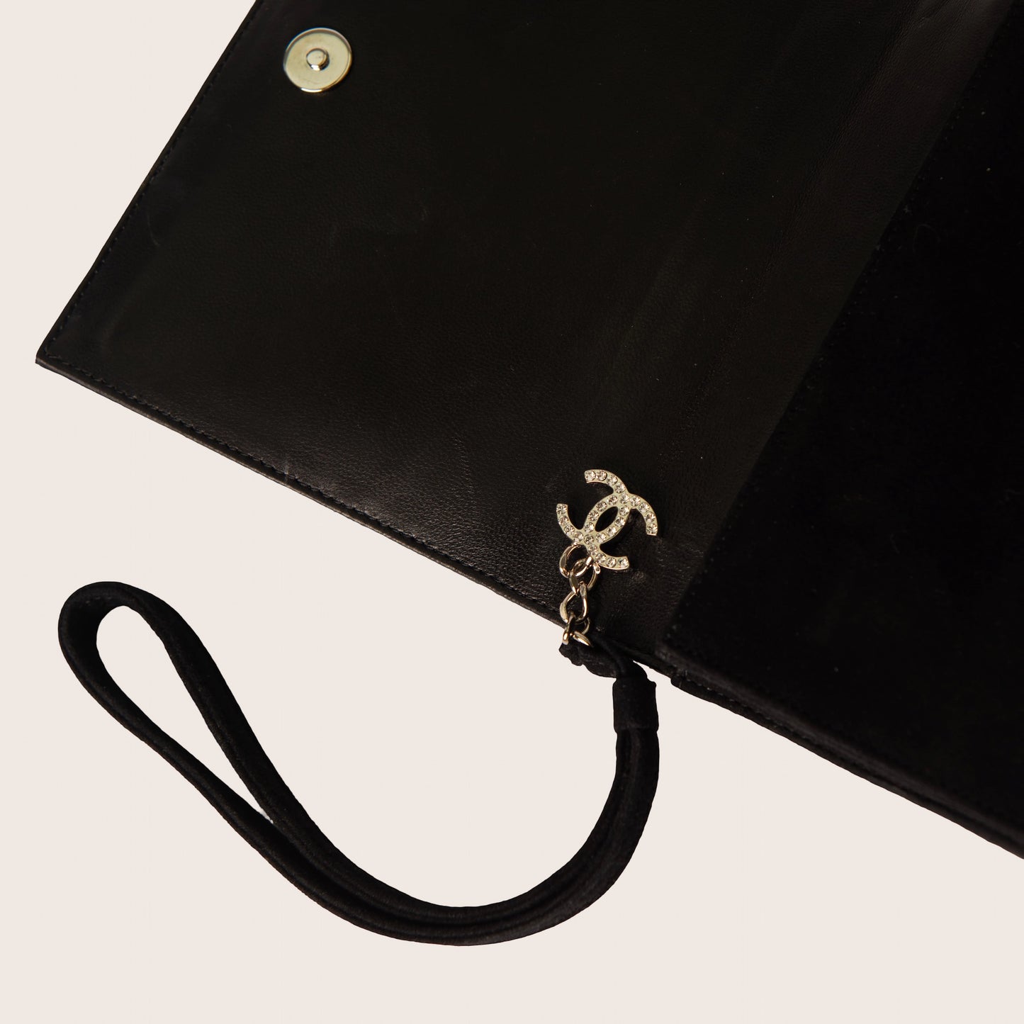 Chanel Diamanté Evening Clutch Bag Silvery