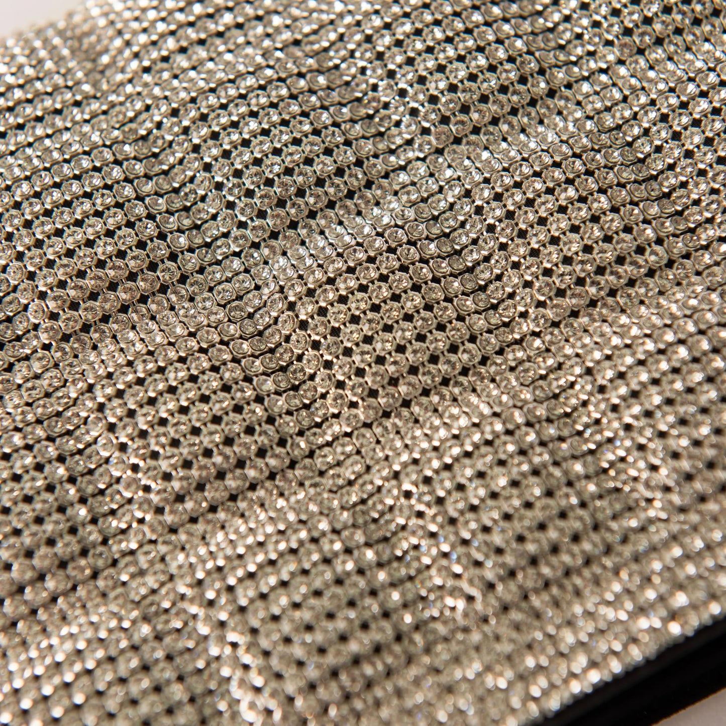 Chanel Diamanté Evening Clutch Bag Silvery