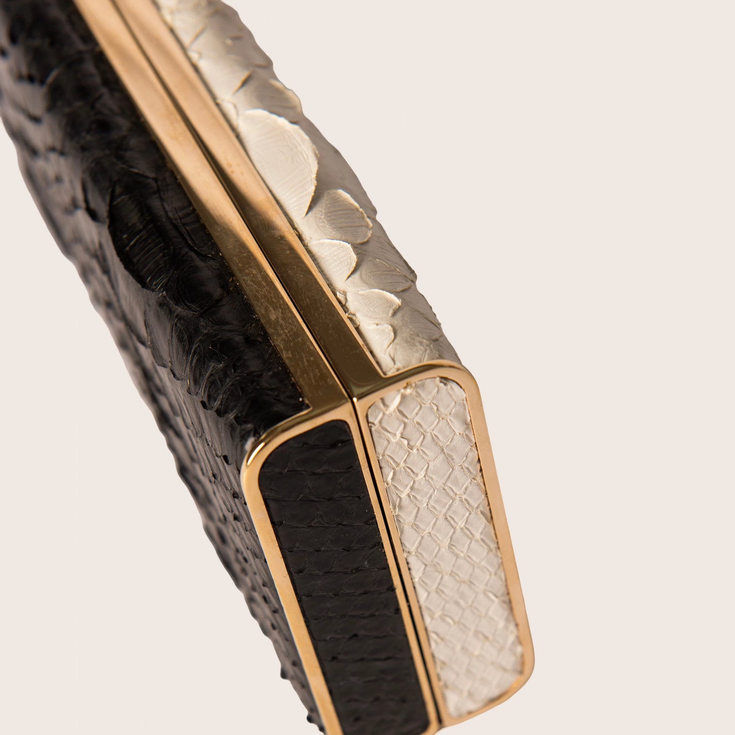 Chanel White Python Rectangular Clutch