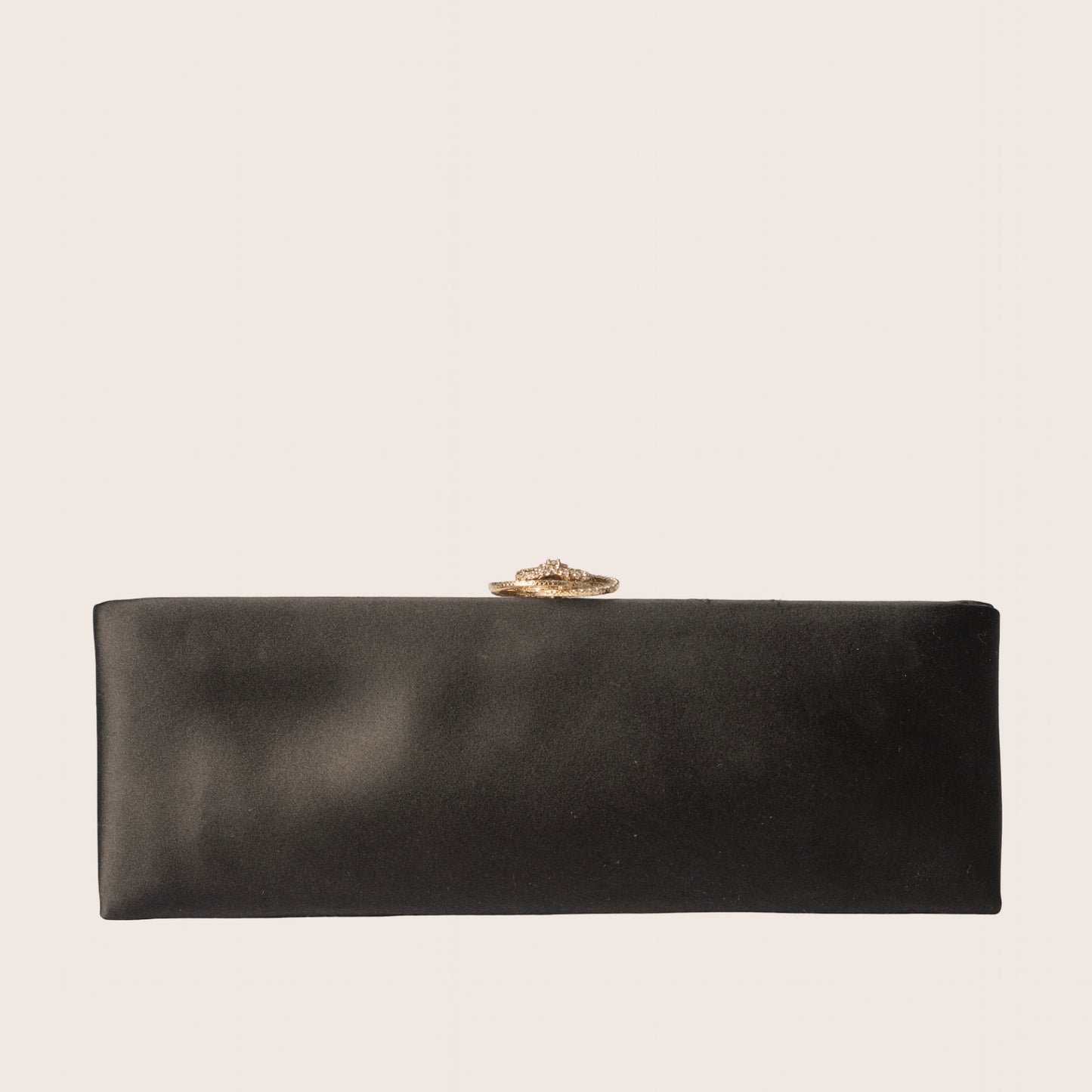 Chanel Satin Clutch with Crystal Camellia Clasp