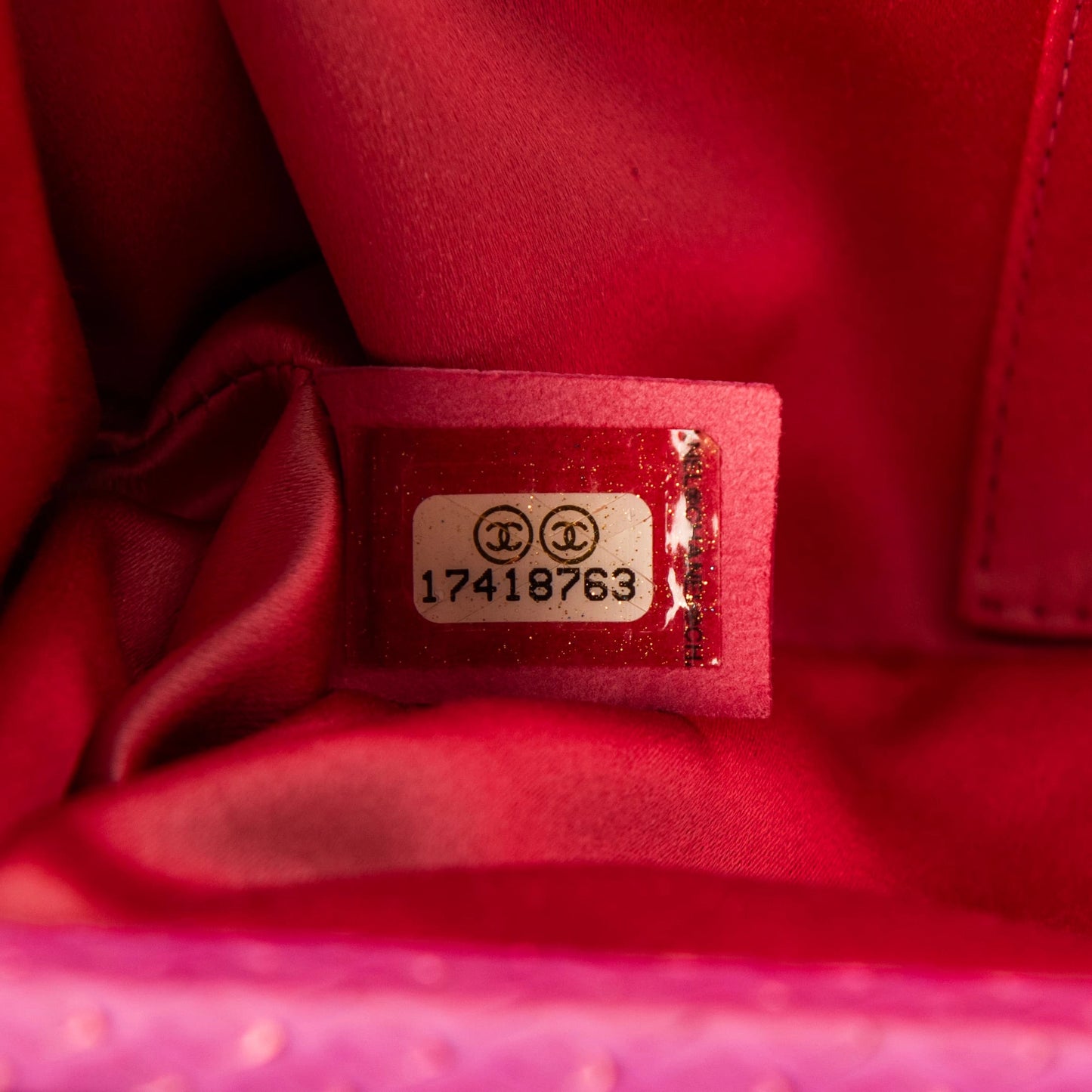 Chanel Pink Python Exotic Clutch with Crystal Clasp