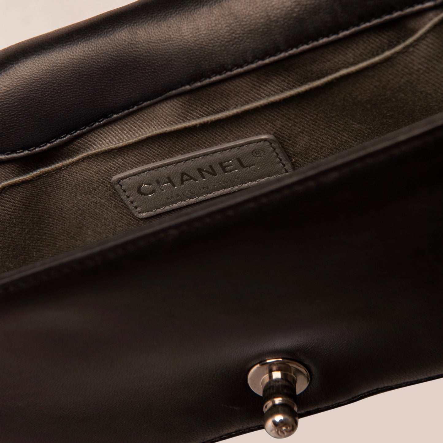 Chanel Black Quilted Lambskin Leather Westminster Pearl Medium Flap Bag
